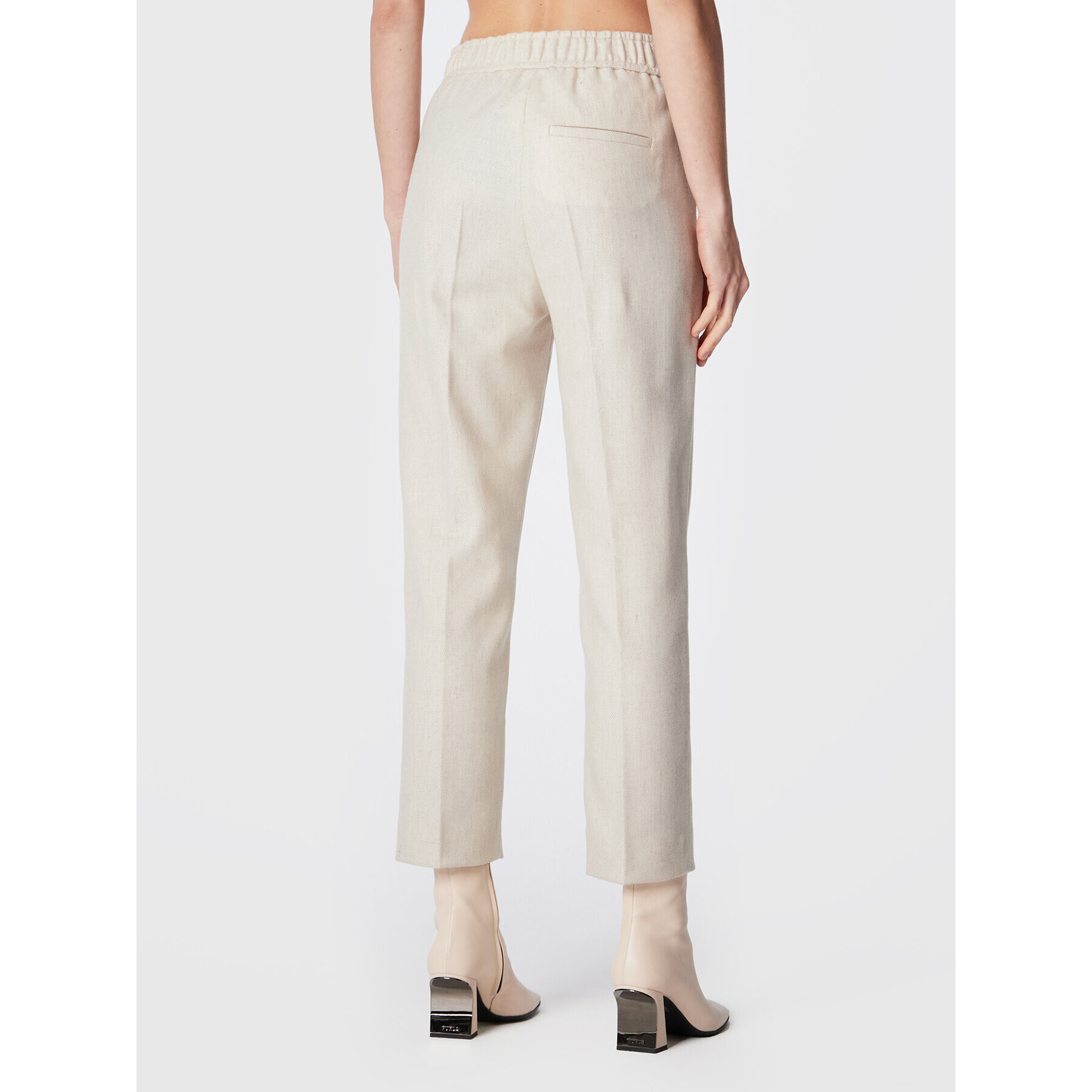 Marella Текстилни панталони Ilic 31361226 Екрю Regular Fit - Pepit.bg