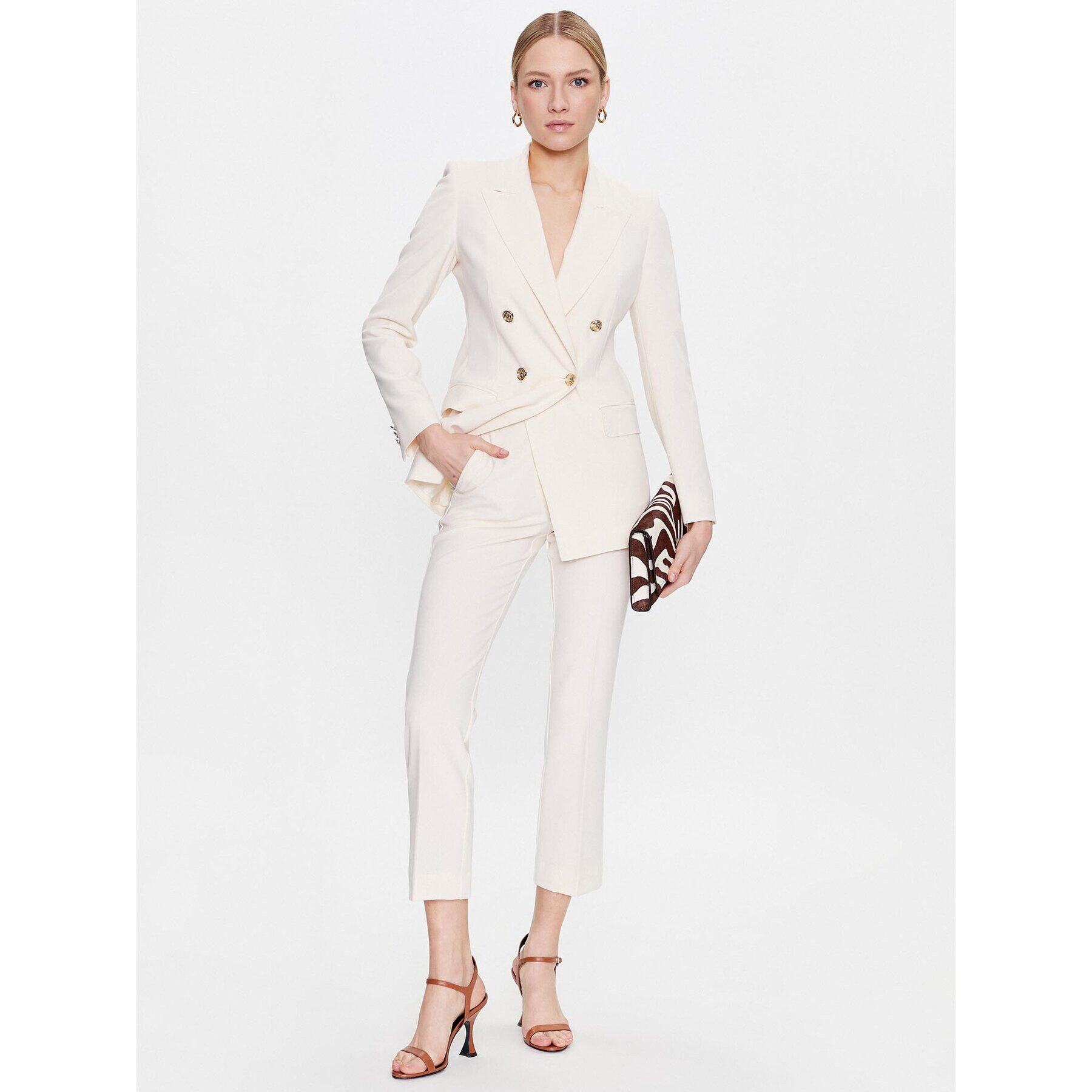 Marella Текстилни панталони India 2331312331 Бежов Regular Fit - Pepit.bg