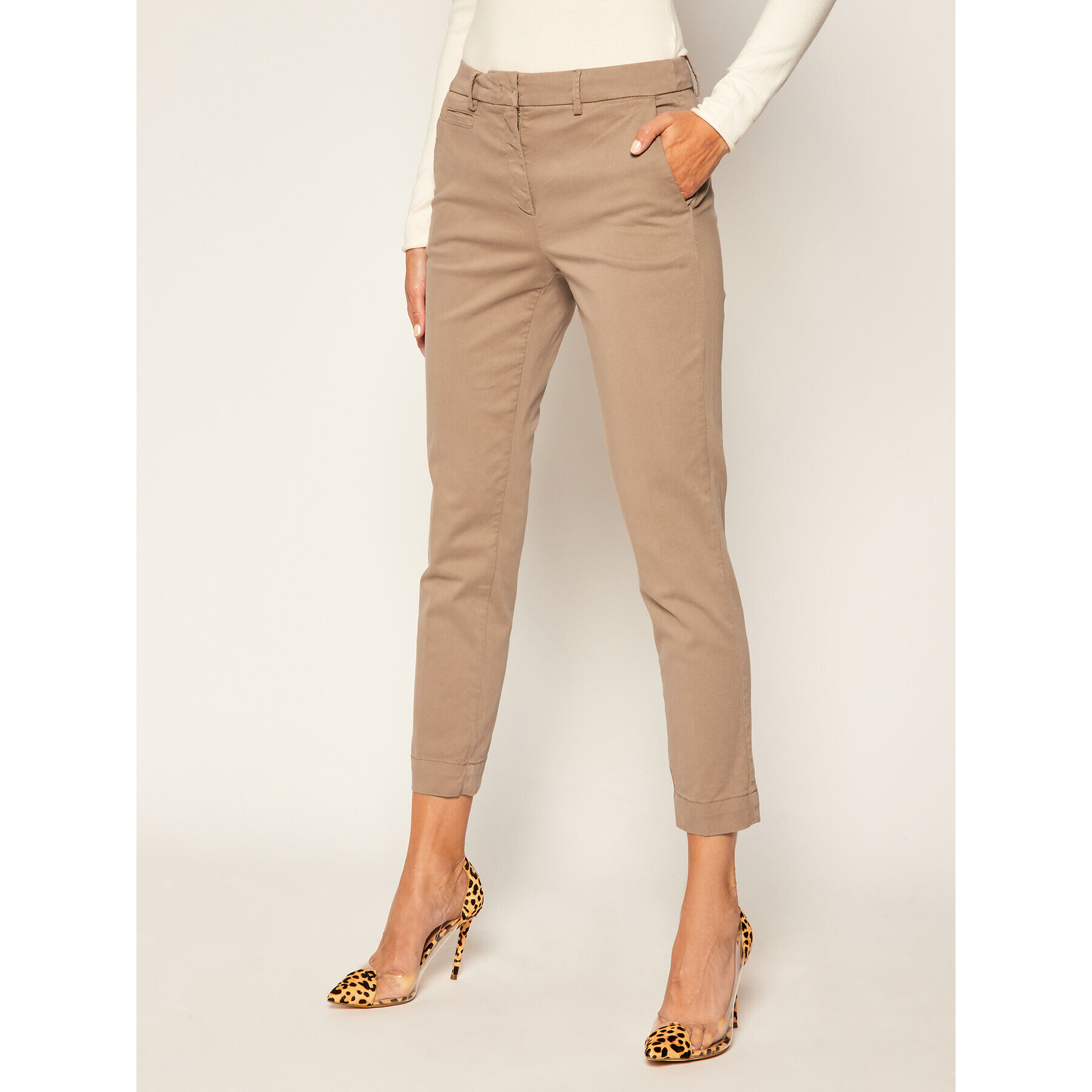Marella Текстилни панталони Itala 31360407 Бежов Regular Fit - Pepit.bg