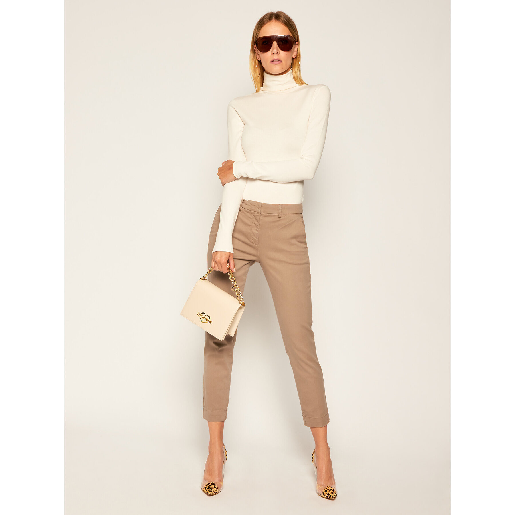 Marella Текстилни панталони Itala 31360407 Бежов Regular Fit - Pepit.bg