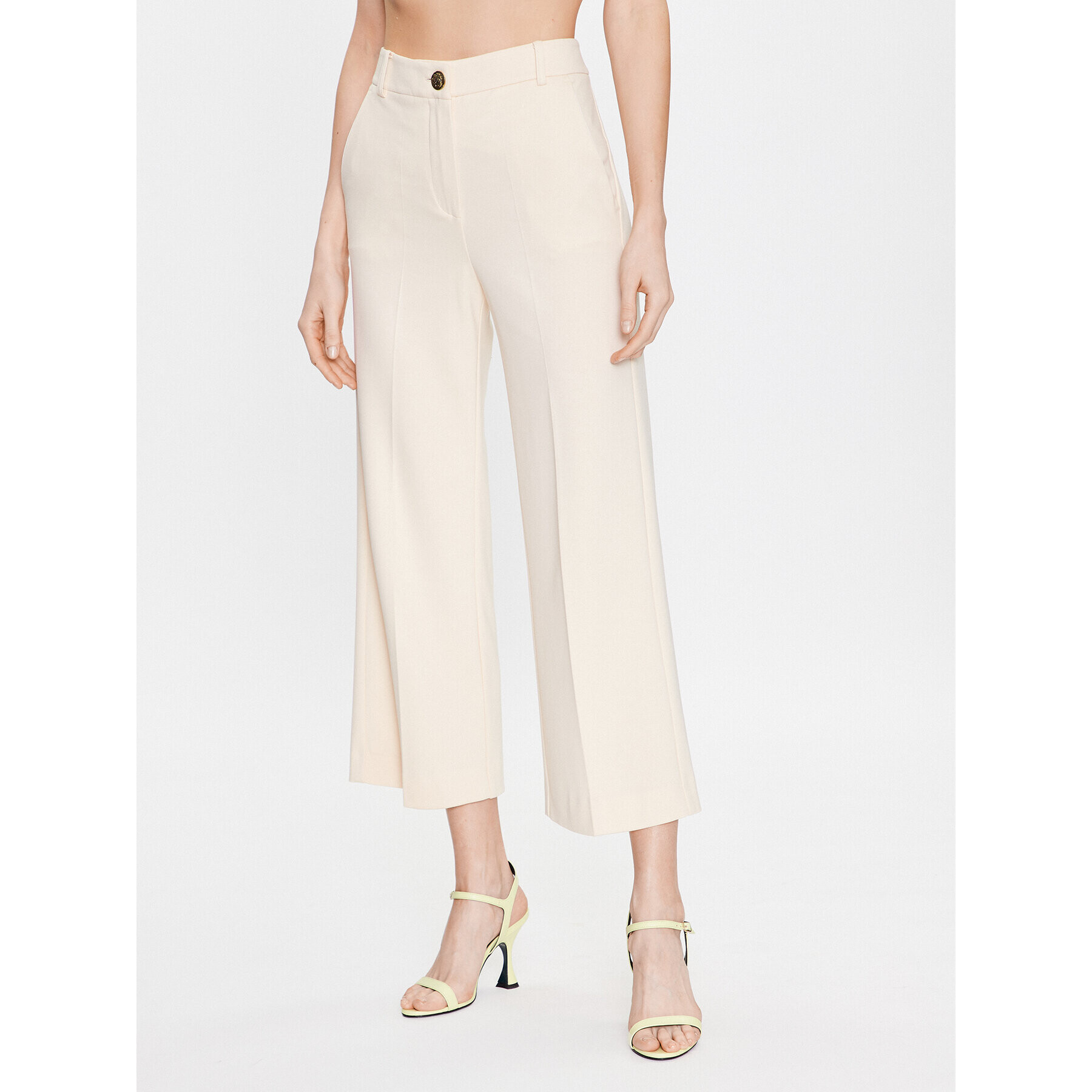 Marella Текстилни панталони Minerva 2337810334 Екрю Regular Fit - Pepit.bg