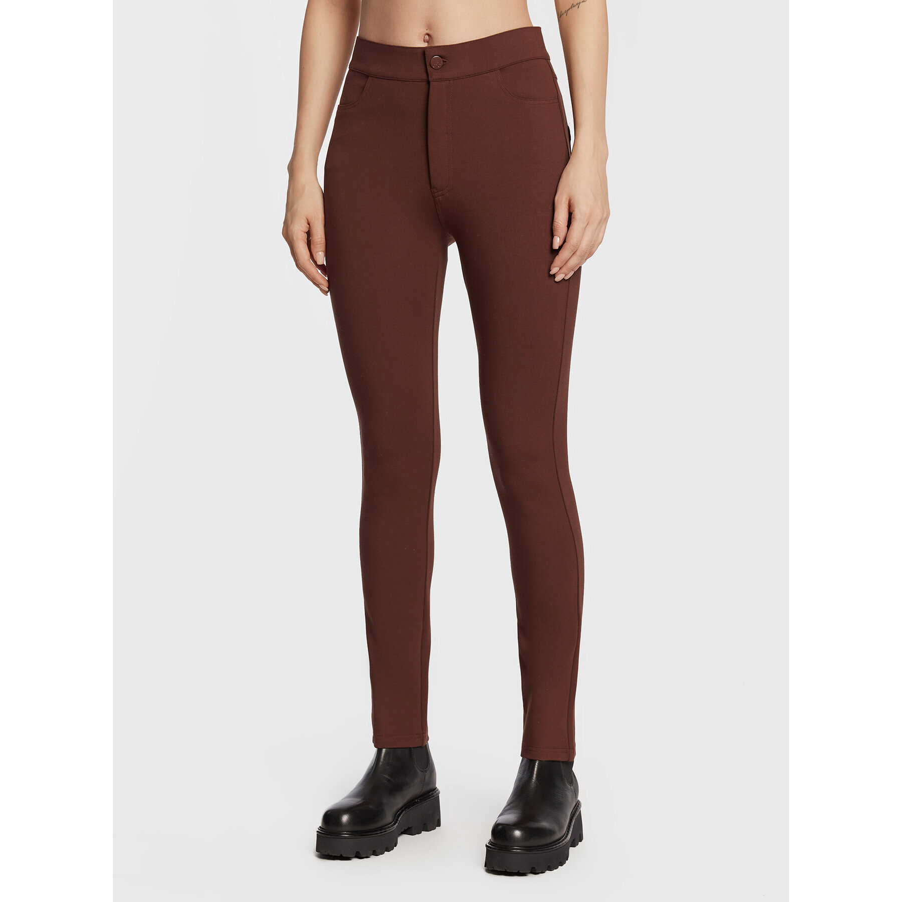 Marella Текстилни панталони Nitrite 37860229 Кафяв Slim Fit - Pepit.bg