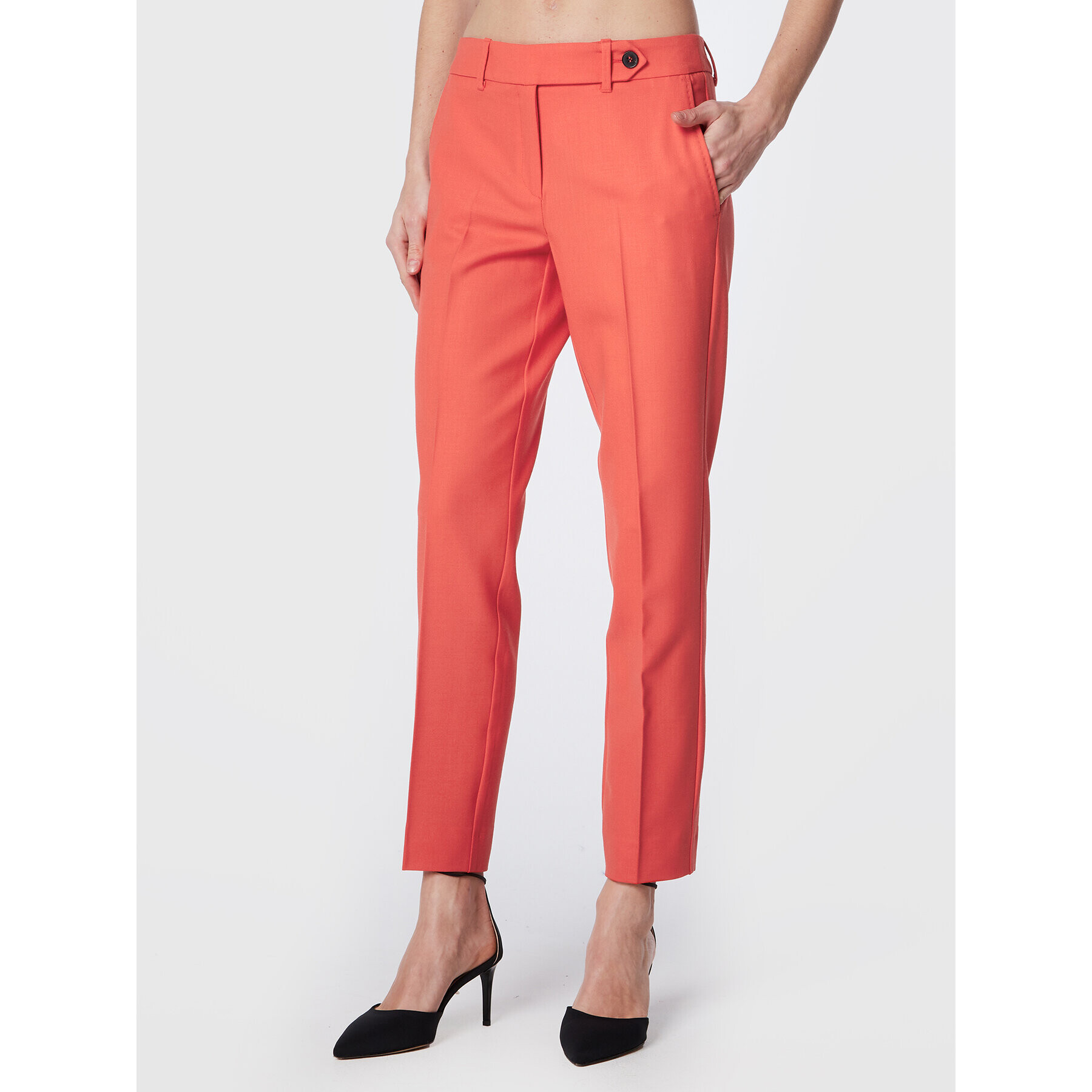 Marella Текстилни панталони Porto 31360426 Червен Regular Fit - Pepit.bg
