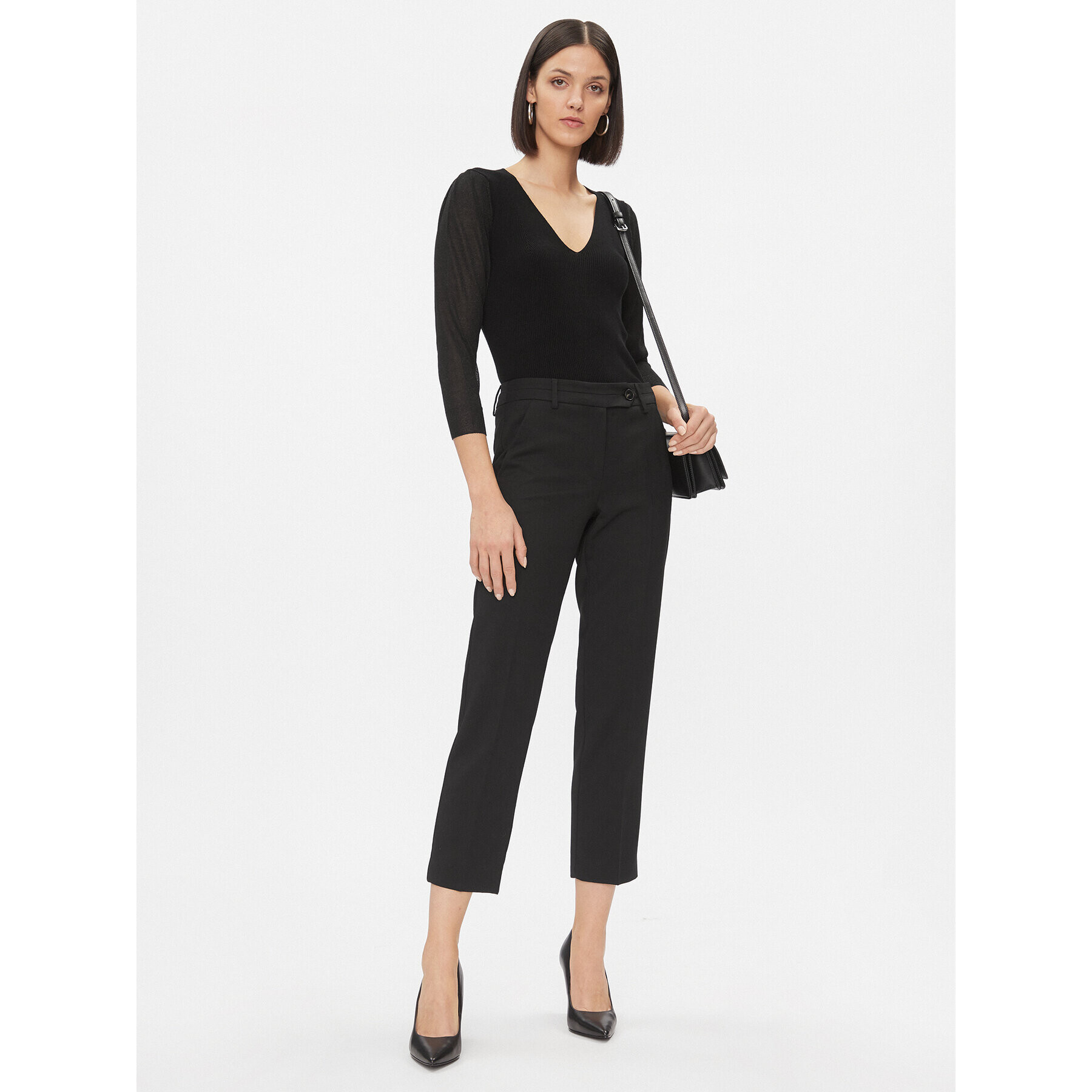 Marella Текстилни панталони Pucci 2331360439200 Черен Regular Fit - Pepit.bg