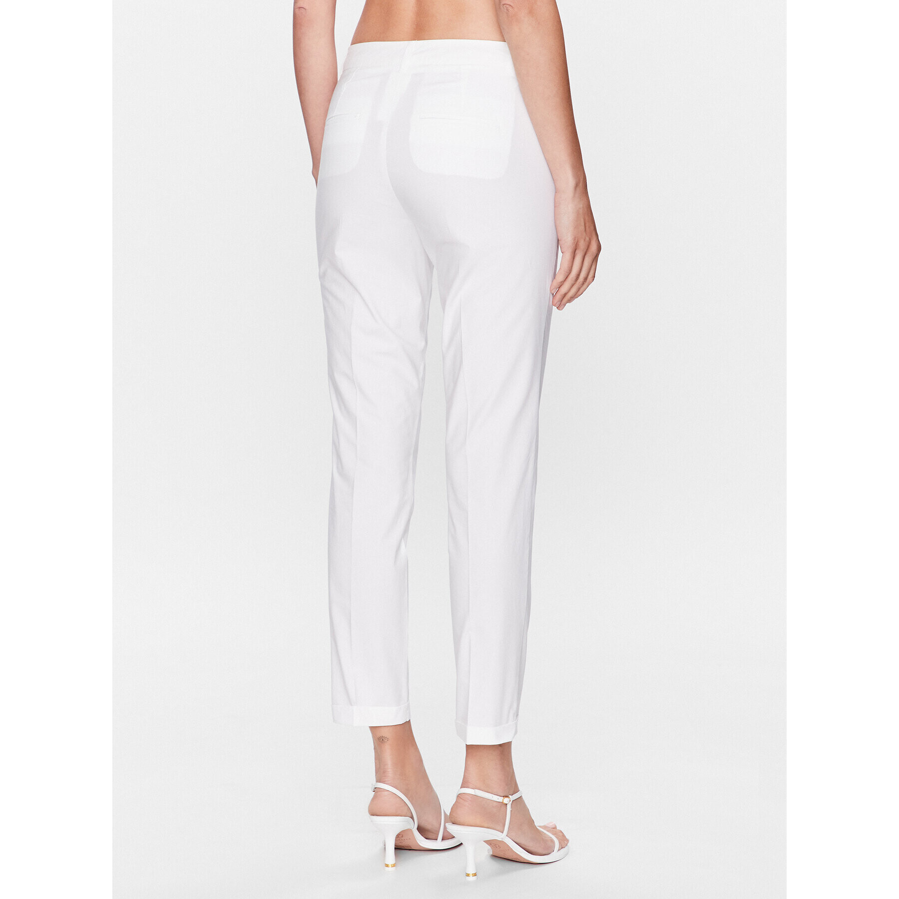 Marella Текстилни панталони Samuele 2331310532 Бял Slim Fit - Pepit.bg