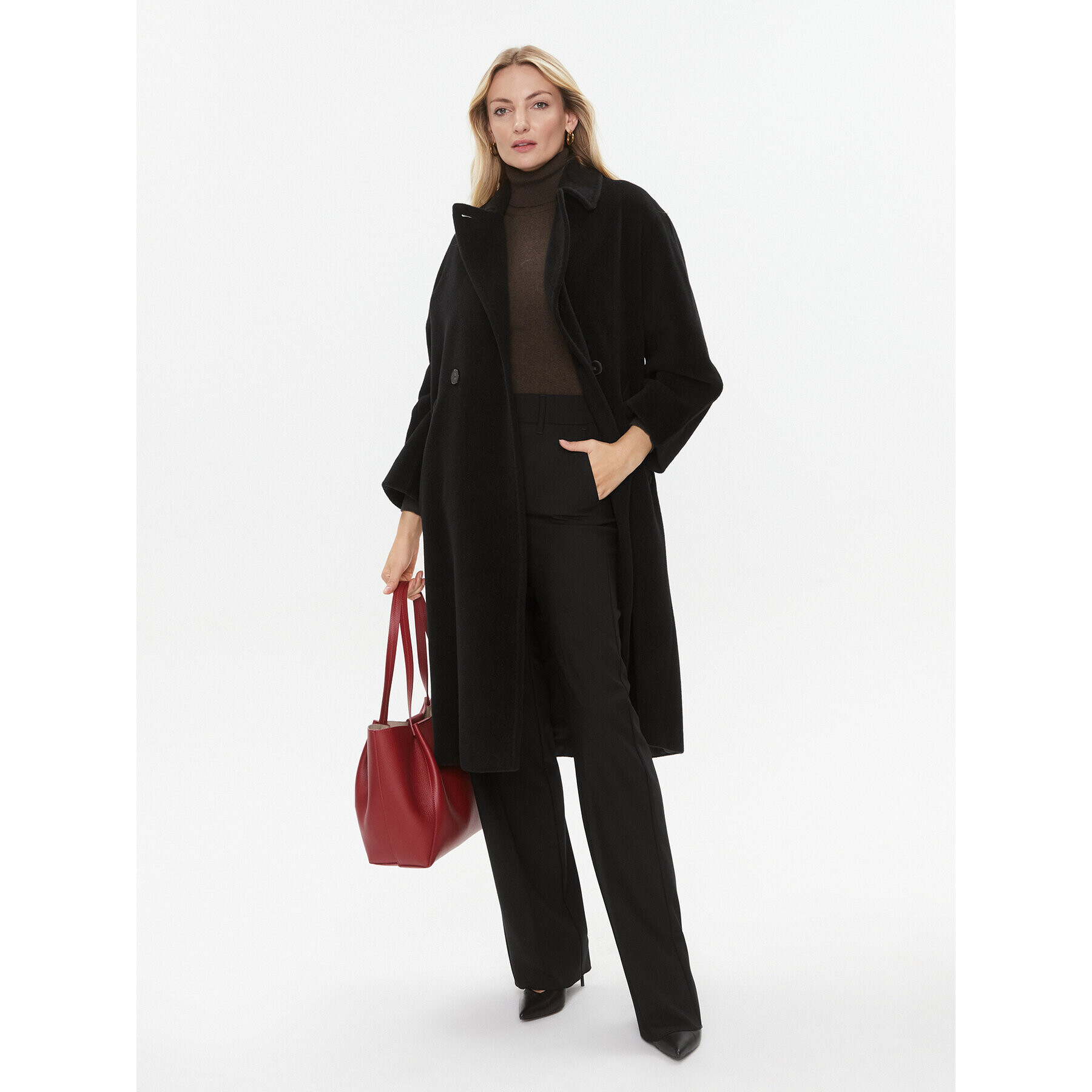 Marella Текстилни панталони Siluro 2331360936200 Черен Regular Fit - Pepit.bg