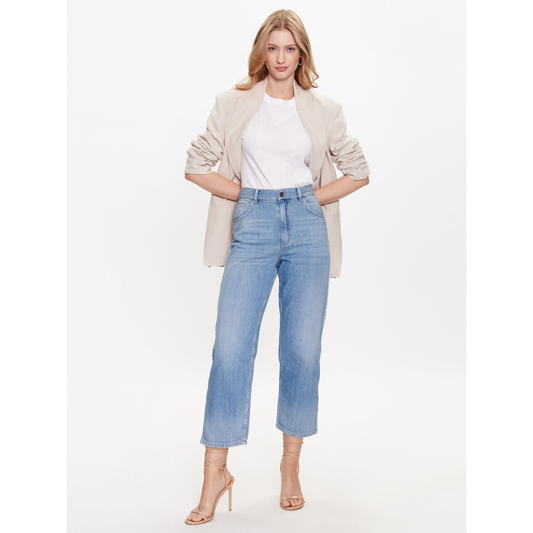 Marella Тишърт Agito 2339710135 Бял Regular Fit - Pepit.bg