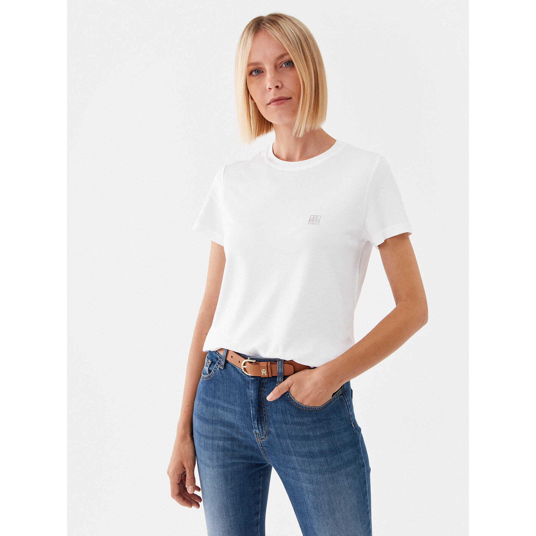 Marella Тишърт Bill 2339760437200 Бял Regular Fit - Pepit.bg