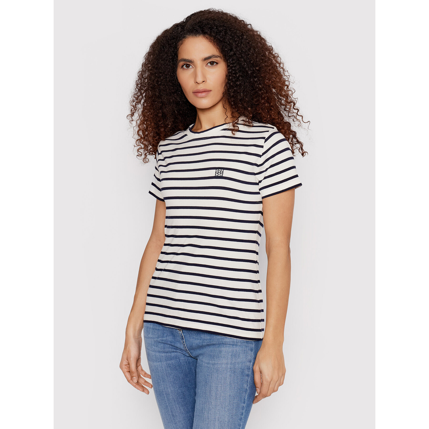 Marella Тишърт Flauto 39710224 Бял Regular Fit - Pepit.bg