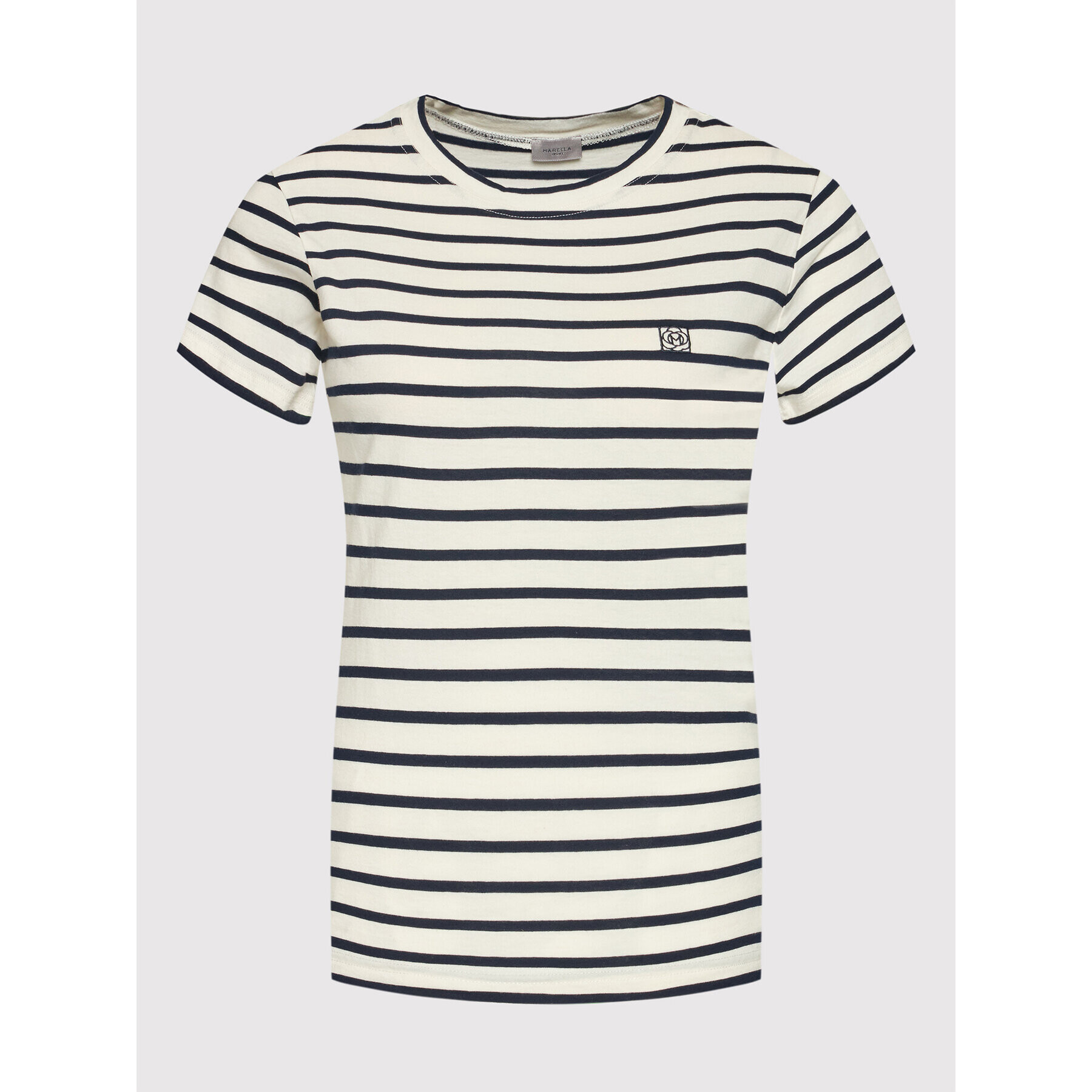Marella Тишърт Flauto 39710224 Бял Regular Fit - Pepit.bg