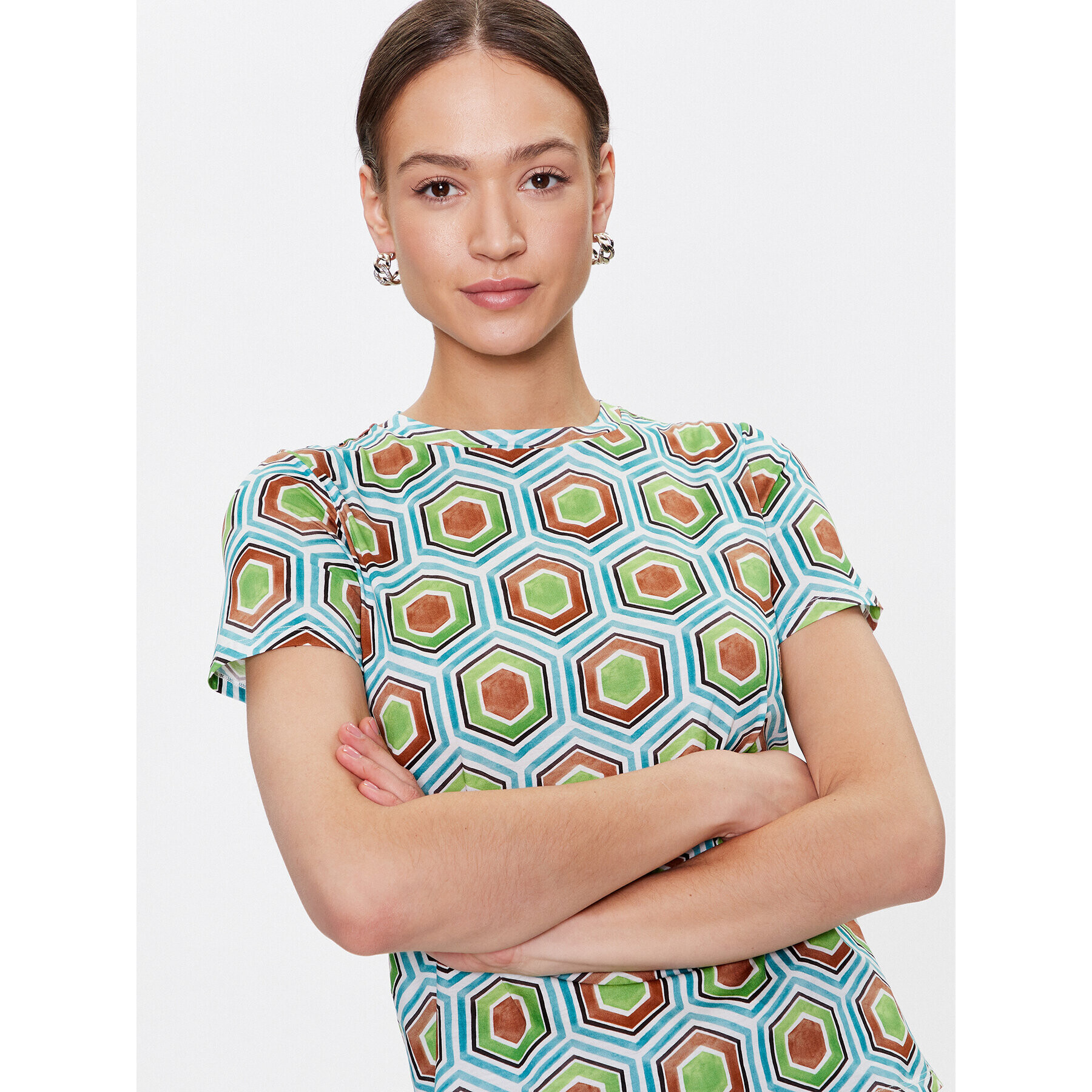 Marella Тишърт Olimpia 2339710331 Зелен Regular Fit - Pepit.bg