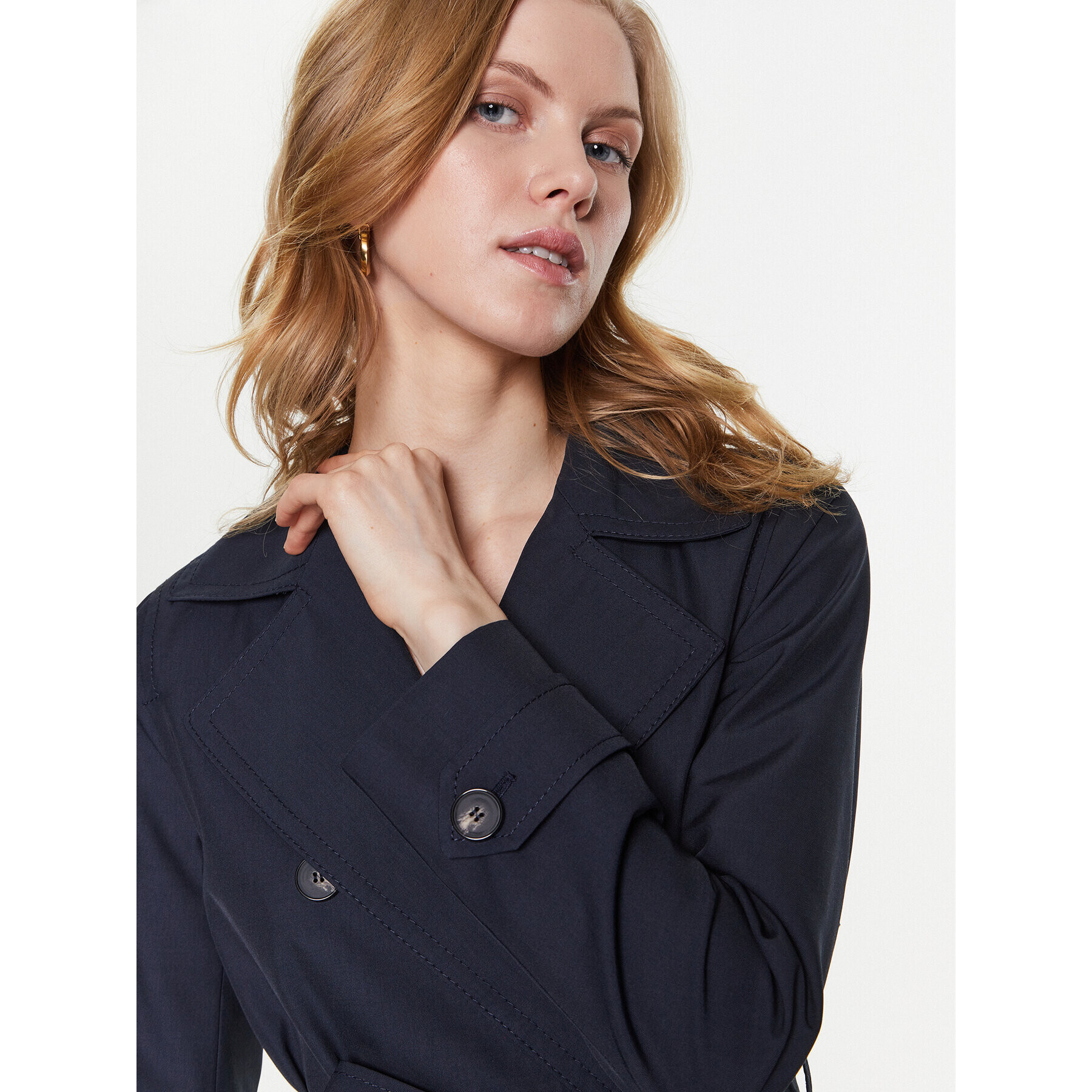 Marella Тренч Siesta 2330210831 Тъмносин Regular Fit - Pepit.bg