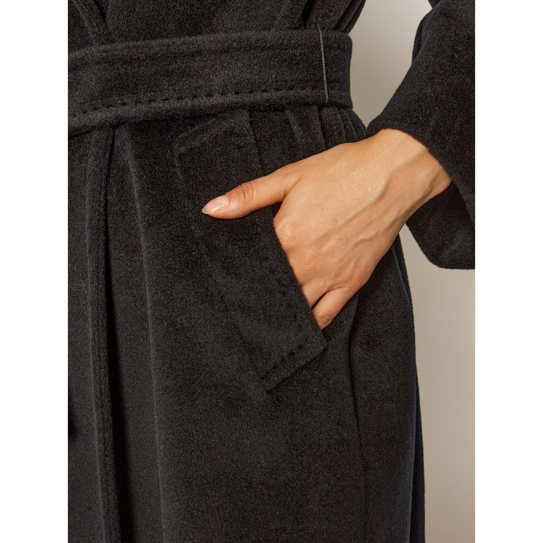Marella Вълнено палто 30160696 Черен Regular Fit - Pepit.bg