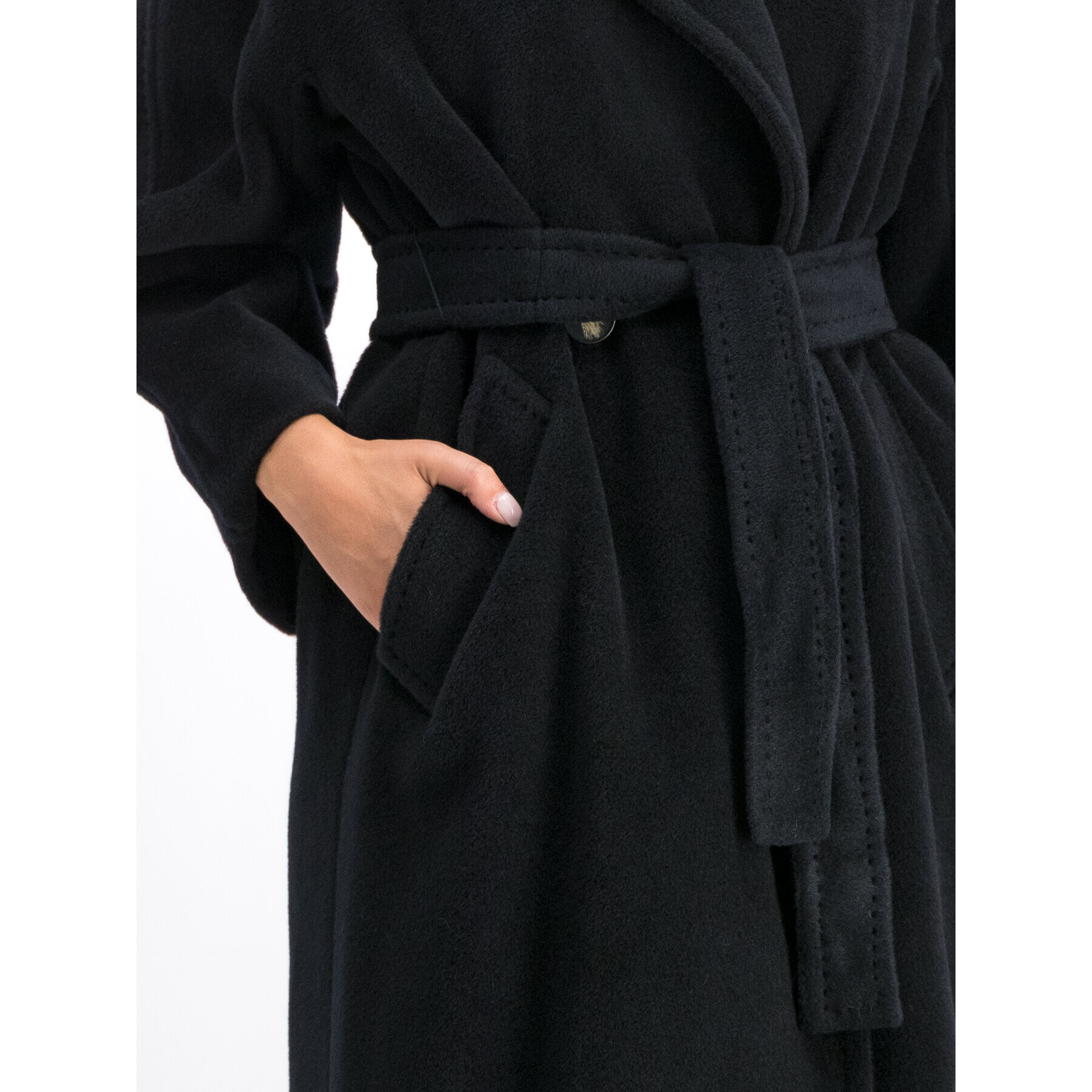 Marella Вълнено палто 30160696 Черен Regular Fit - Pepit.bg