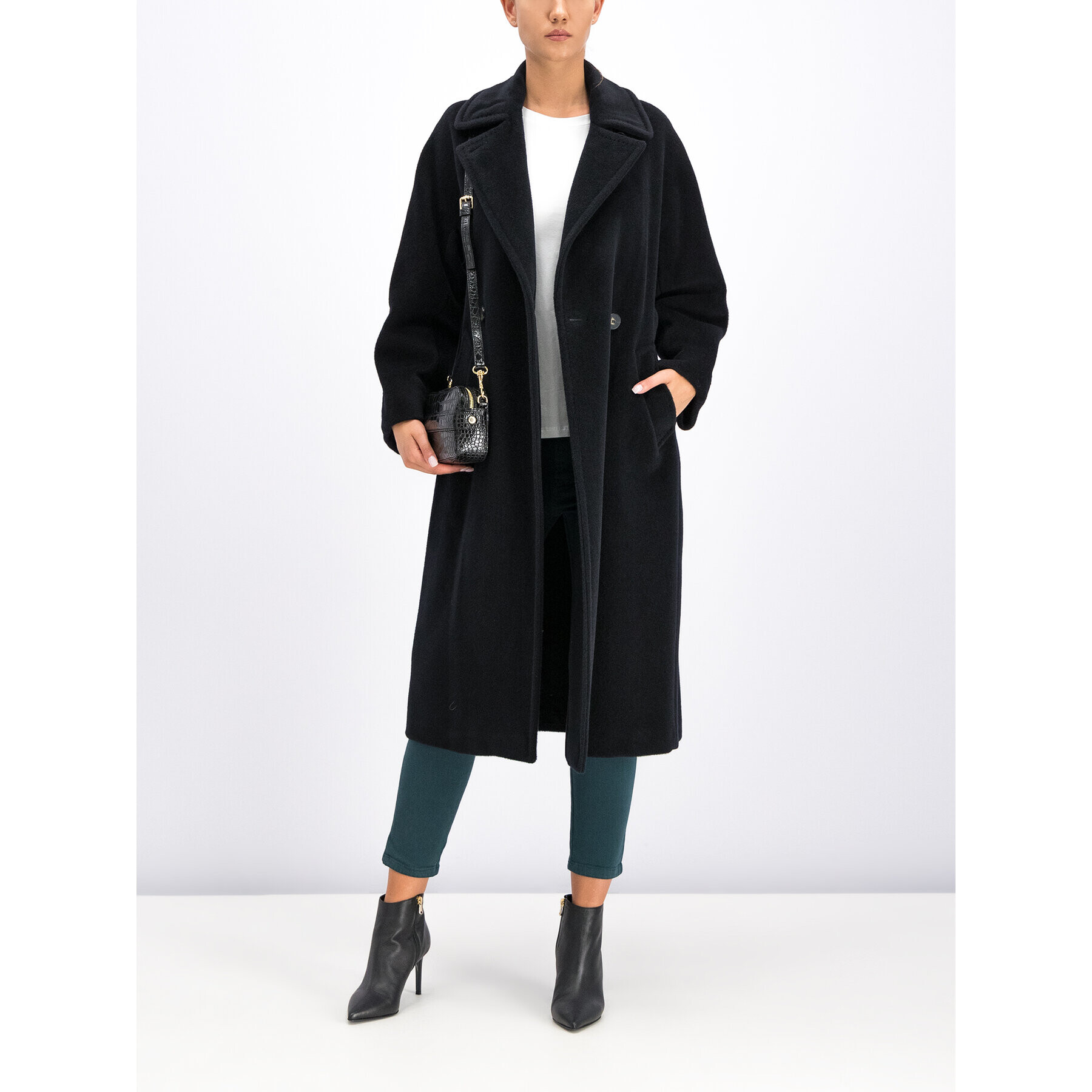 Marella Вълнено палто 30160696 Черен Regular Fit - Pepit.bg