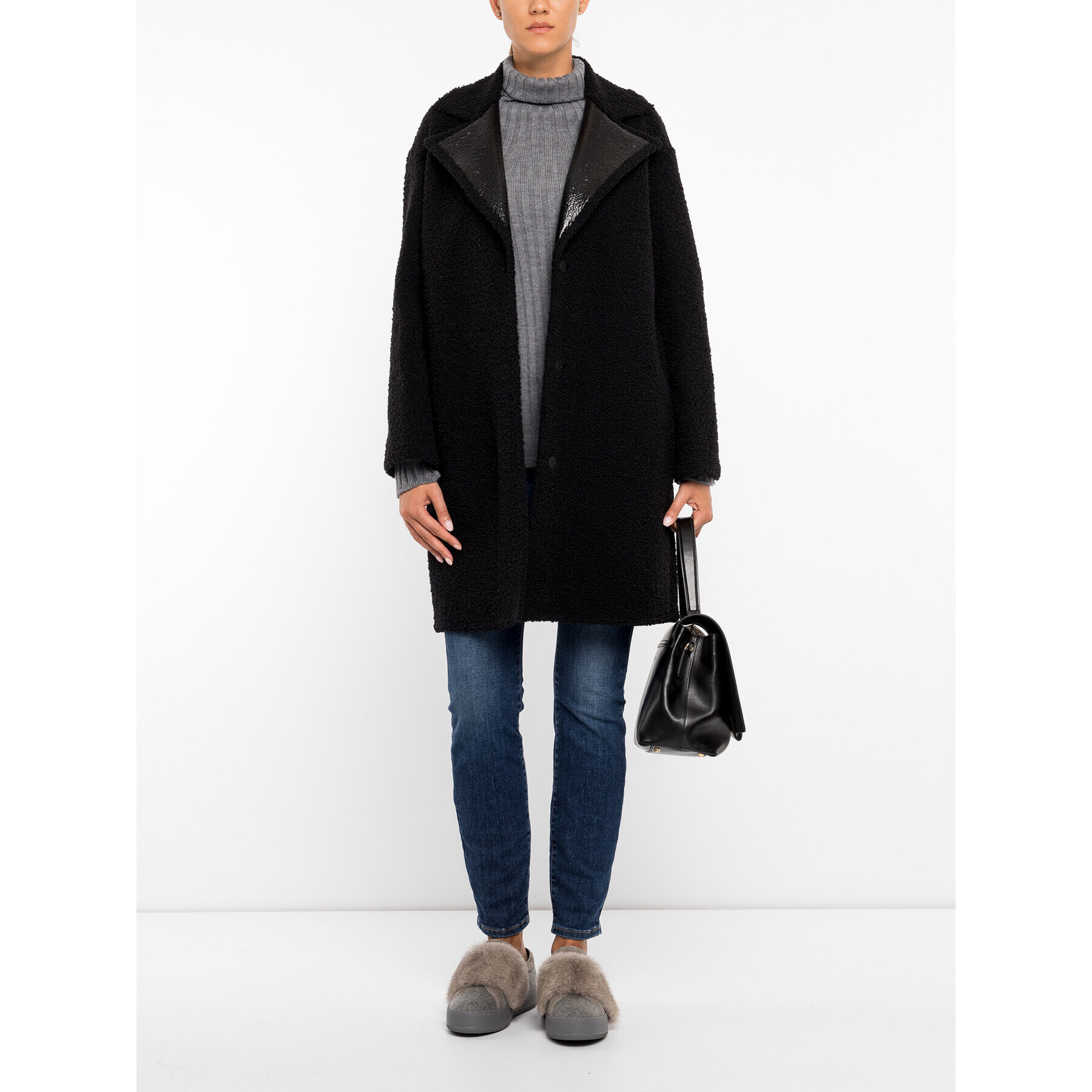 Marella Вълнено палто 30160998 Черен Regular Fit - Pepit.bg