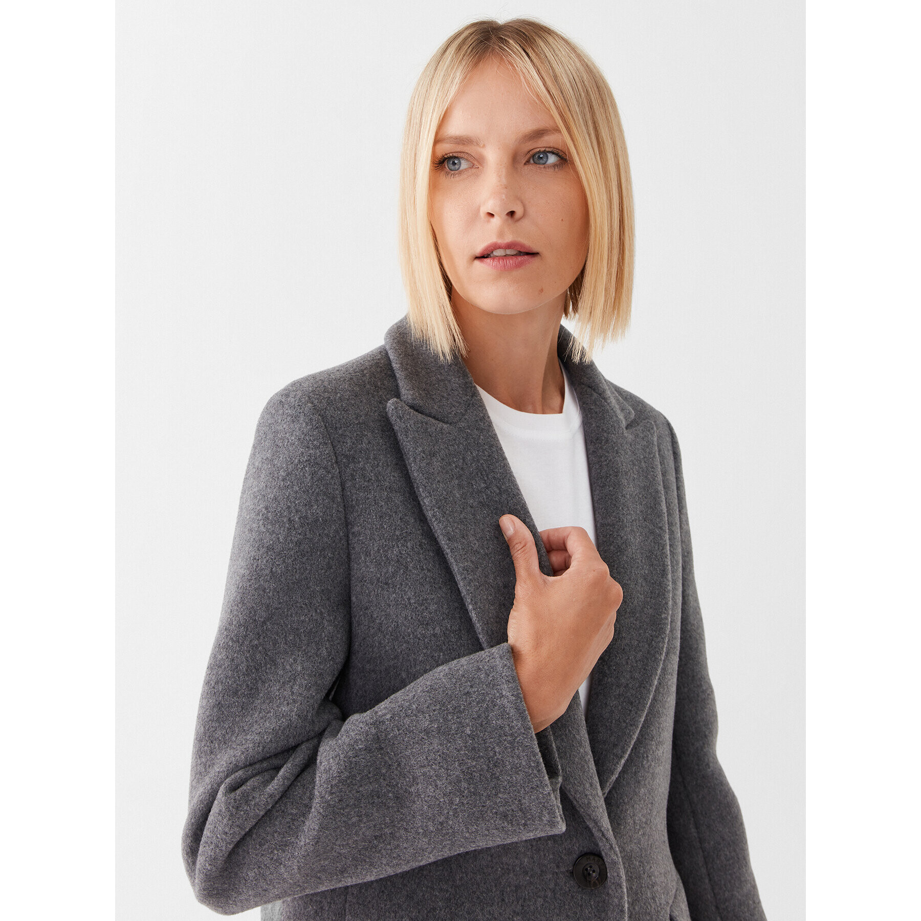 Marella Вълнено палто Affix 2330160237200 Сив Regular Fit - Pepit.bg