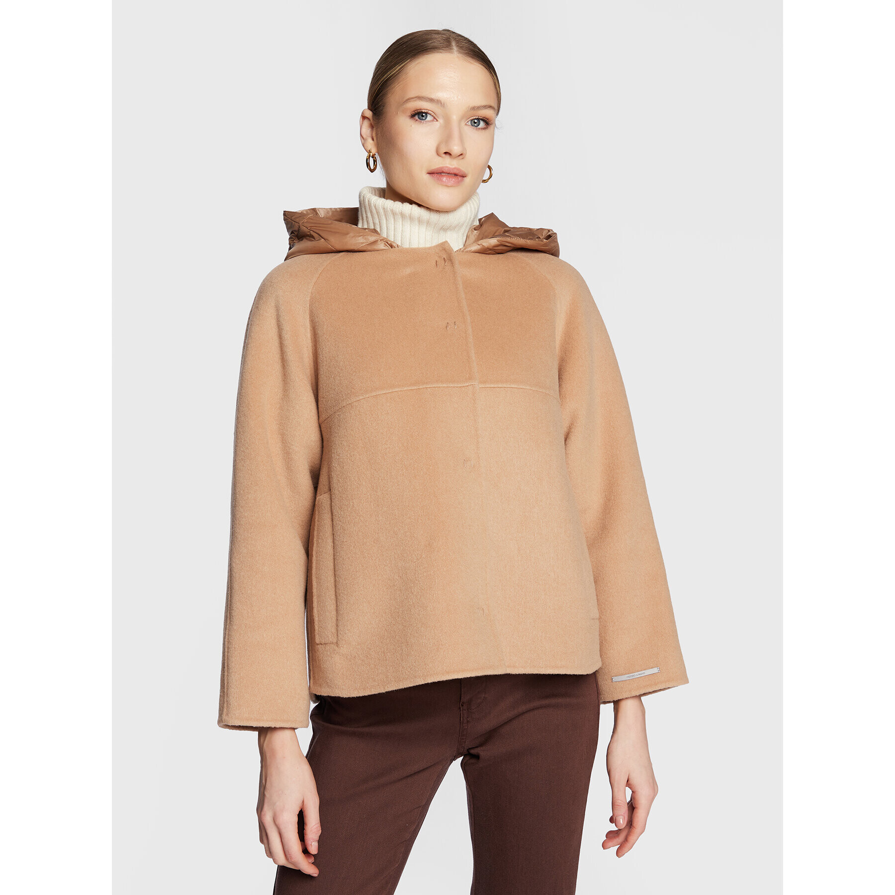 Marella Вълнено палто Era 30860227 Кафяв Regular Fit - Pepit.bg