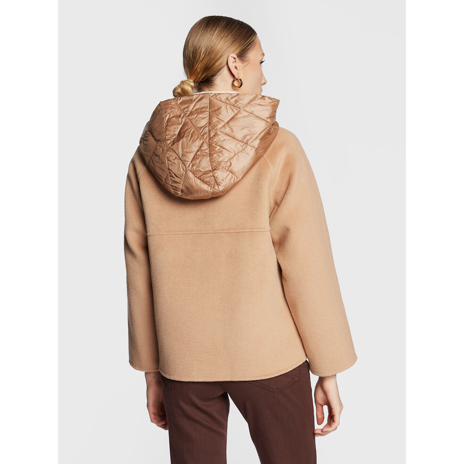 Marella Вълнено палто Era 30860227 Кафяв Regular Fit - Pepit.bg