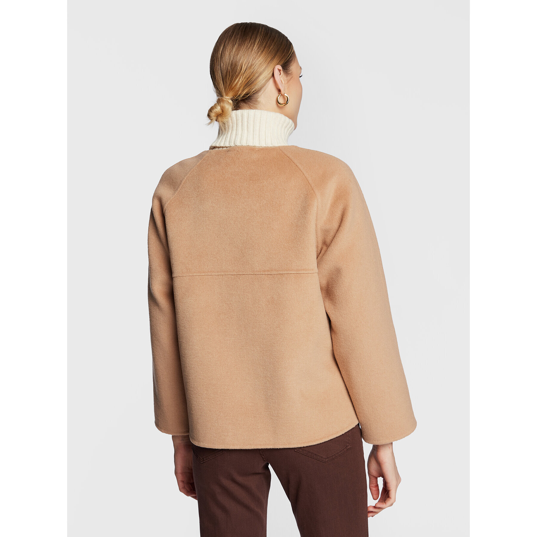 Marella Вълнено палто Era 30860227 Кафяв Regular Fit - Pepit.bg