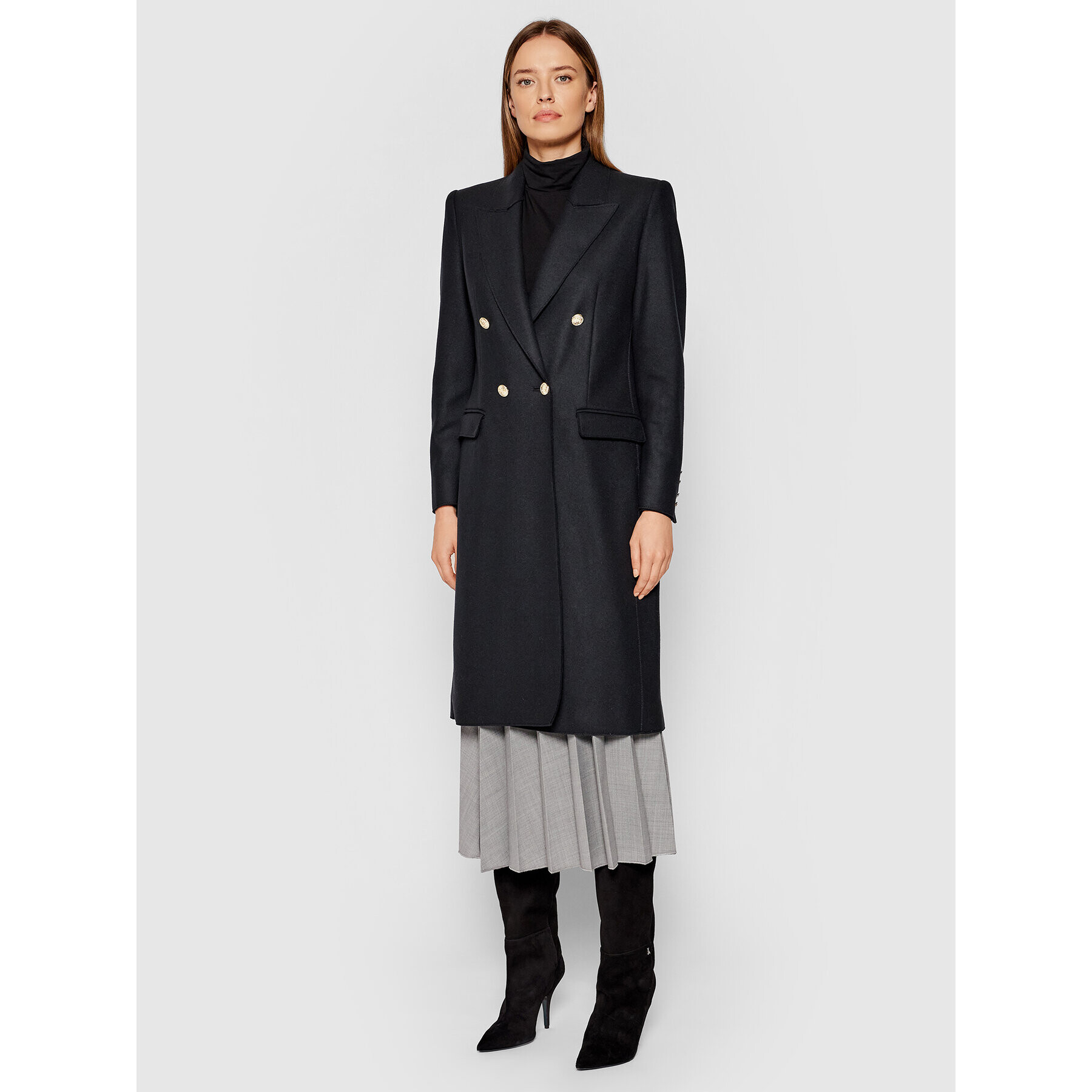 Marella Вълнено палто Nono 39060418 Черен Regular Fit - Pepit.bg