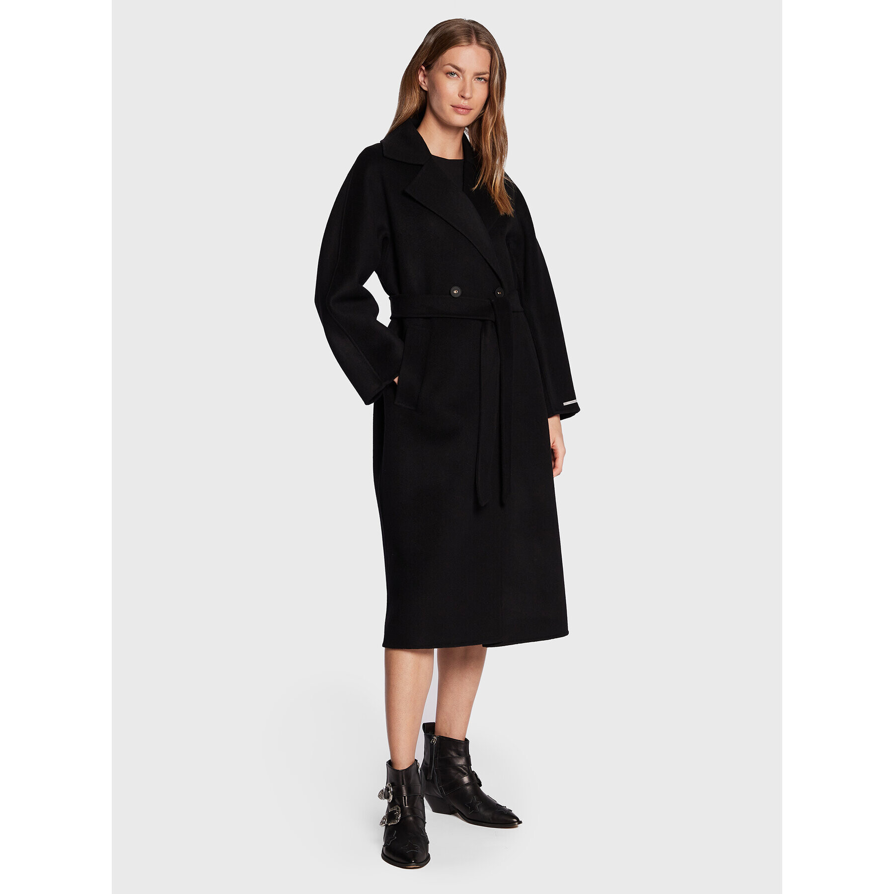 Marella Вълнено палто Zanora 30161028 Черен Regular Fit - Pepit.bg