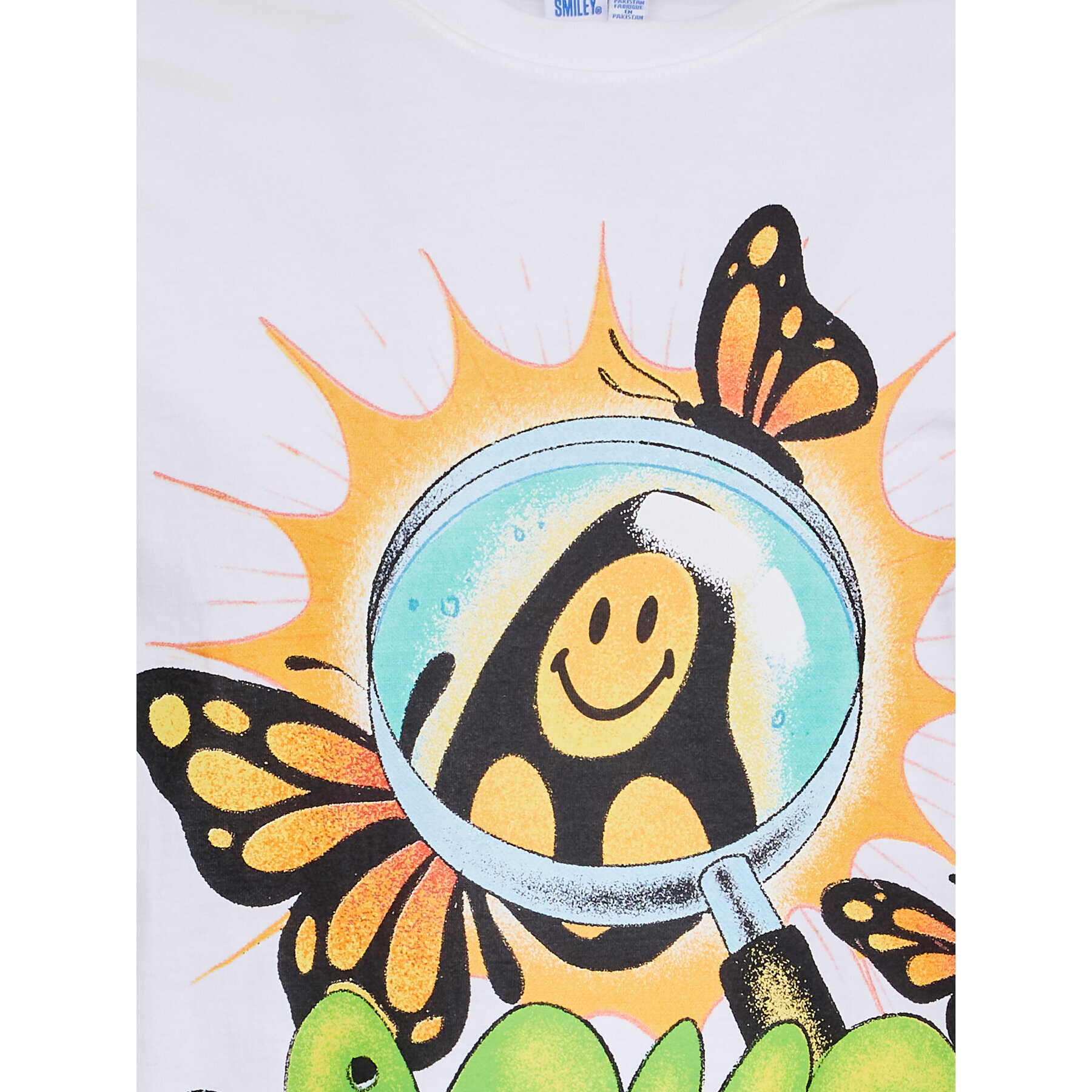 Market Тишърт SMILEY 399001349 Бял Regular Fit - Pepit.bg