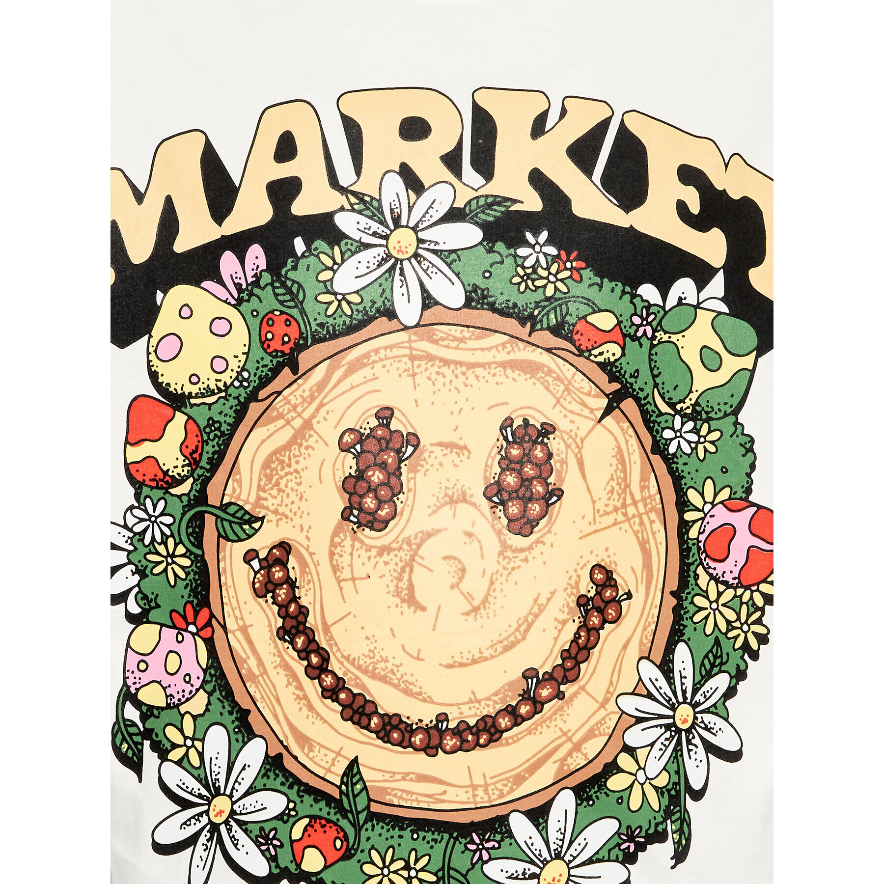 Market Тишърт SMILEY 399001352 Бял Regular Fit - Pepit.bg