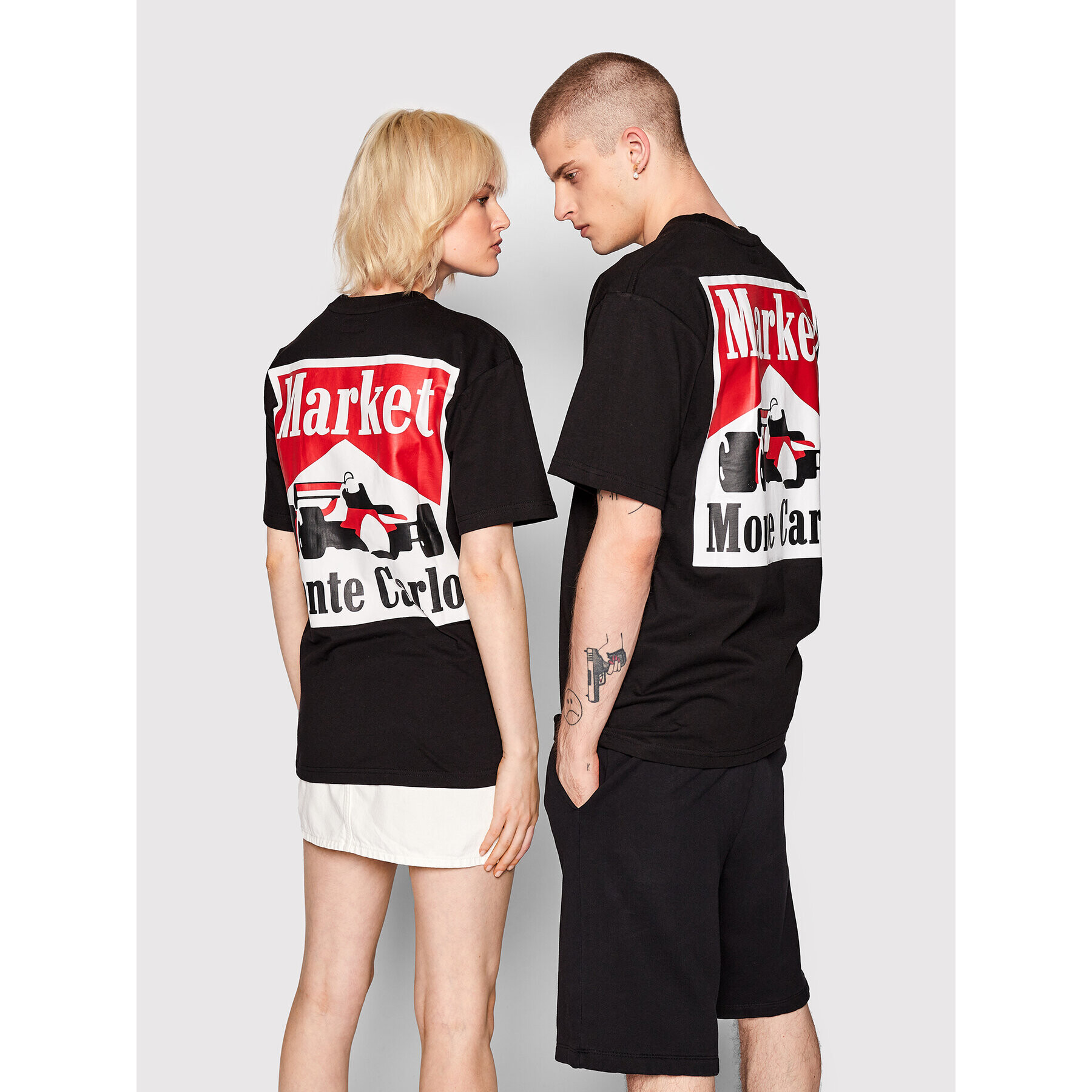 Market Тишърт Unisex Racing Logo 399001071 Черен Relaxed Fit - Pepit.bg