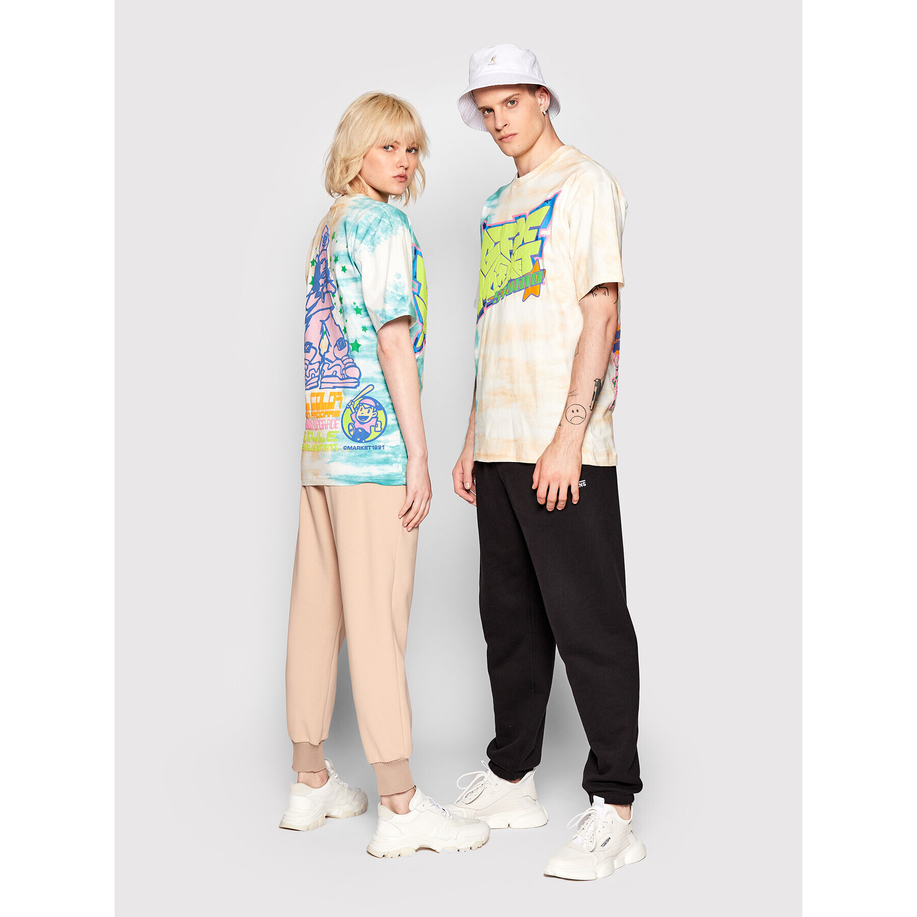 Market Тишърт Unisex Studio Tie Dye 399001076 Цветен Relaxed Fit - Pepit.bg