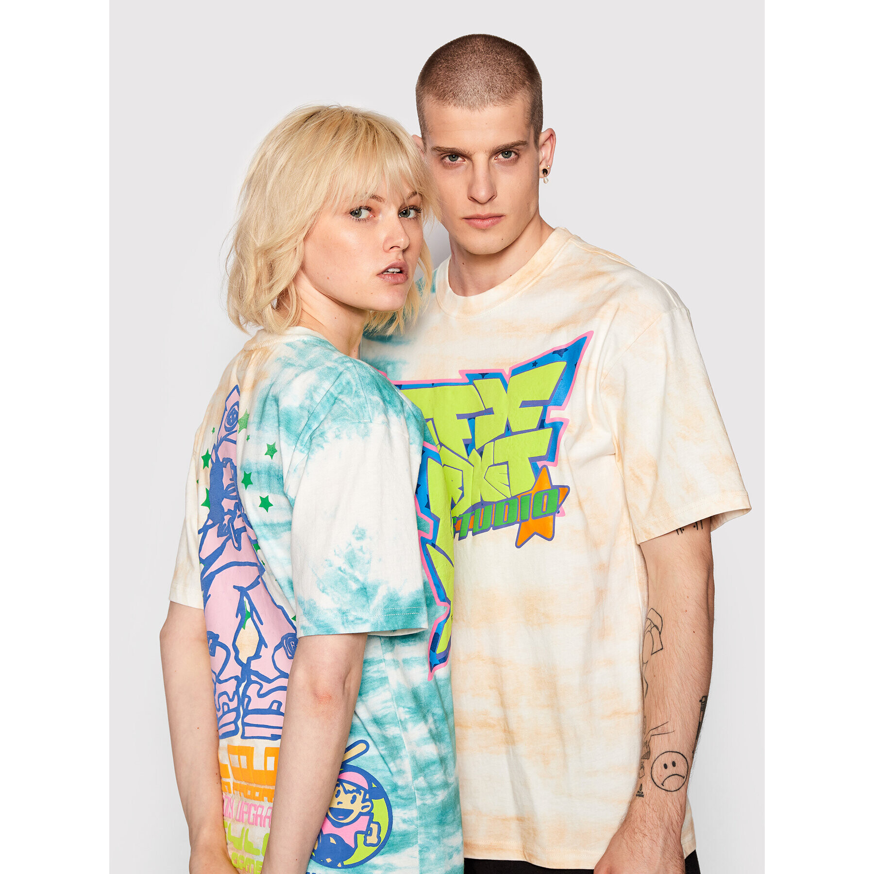 Market Тишърт Unisex Studio Tie Dye 399001076 Цветен Relaxed Fit - Pepit.bg