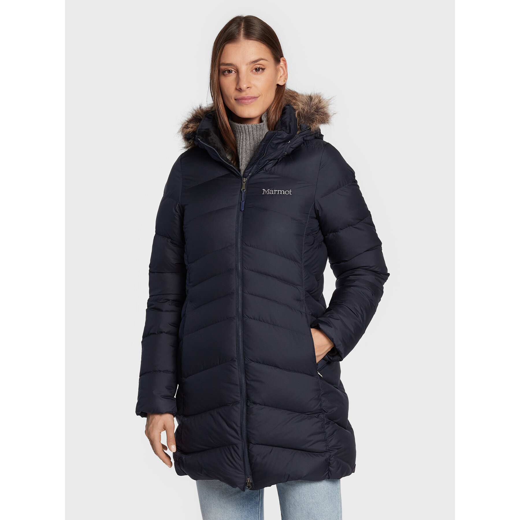 Marmot Пухено яке 78570 Тъмносин Regular Fit - Pepit.bg