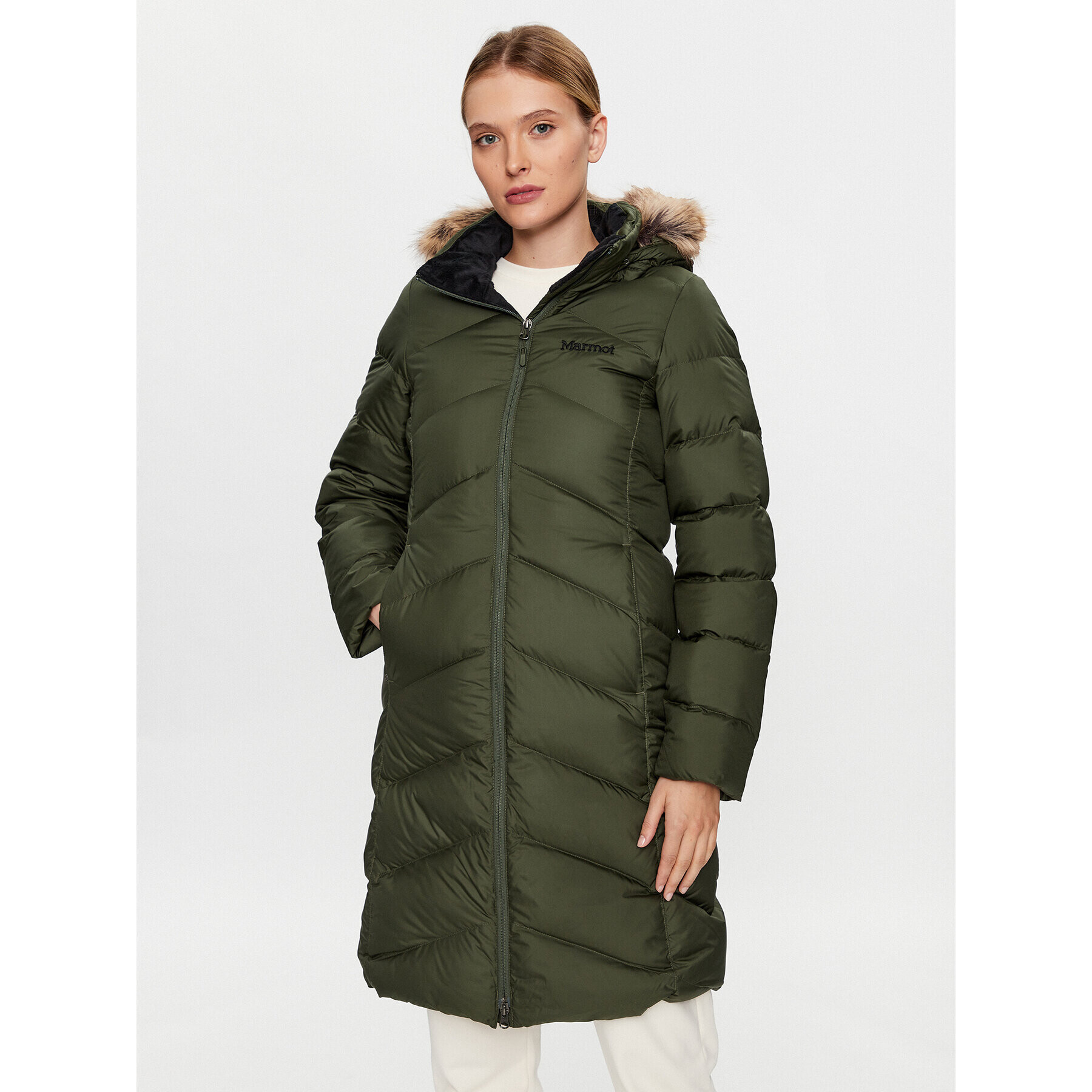 Marmot Пухено яке 78090 Зелен Regular Fit - Pepit.bg