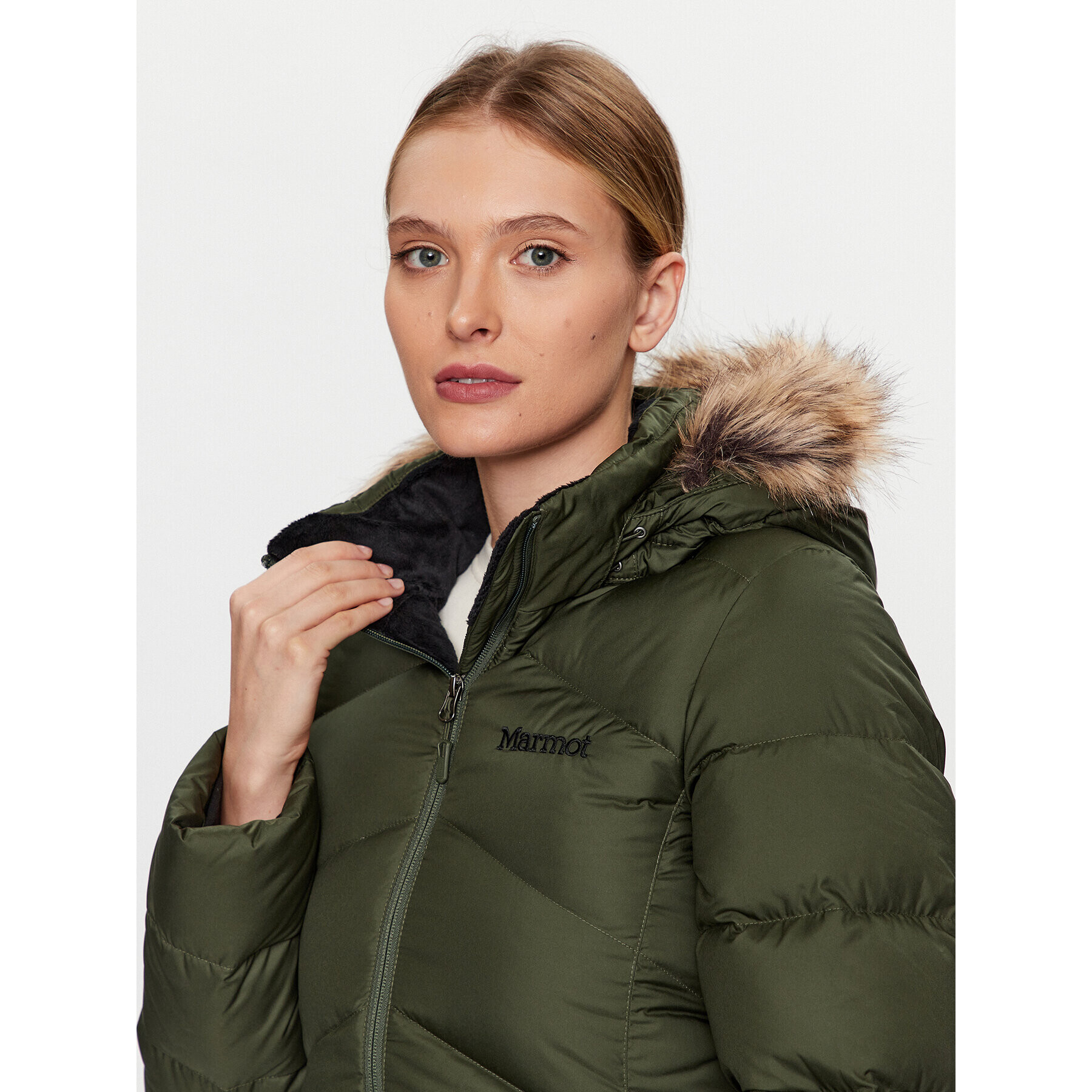 Marmot Пухено яке 78090 Зелен Regular Fit - Pepit.bg