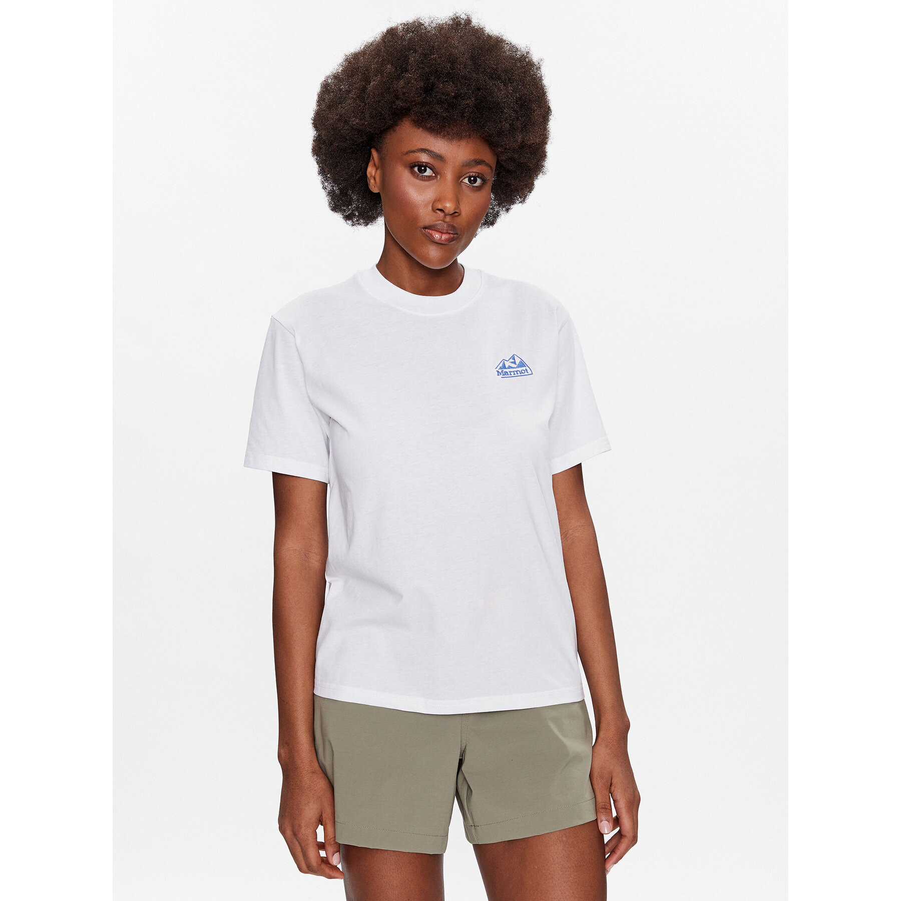 Marmot Тишърт Peaks Tee SS M14415 Бял Regular Fit - Pepit.bg
