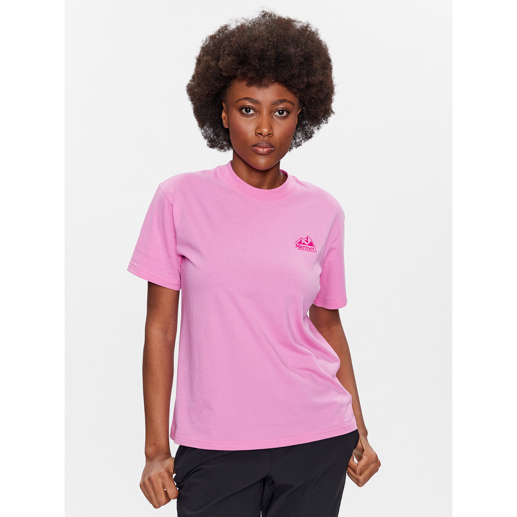 Marmot Тишърт Peaks Tee SS M14415 Розов Regular Fit - Pepit.bg