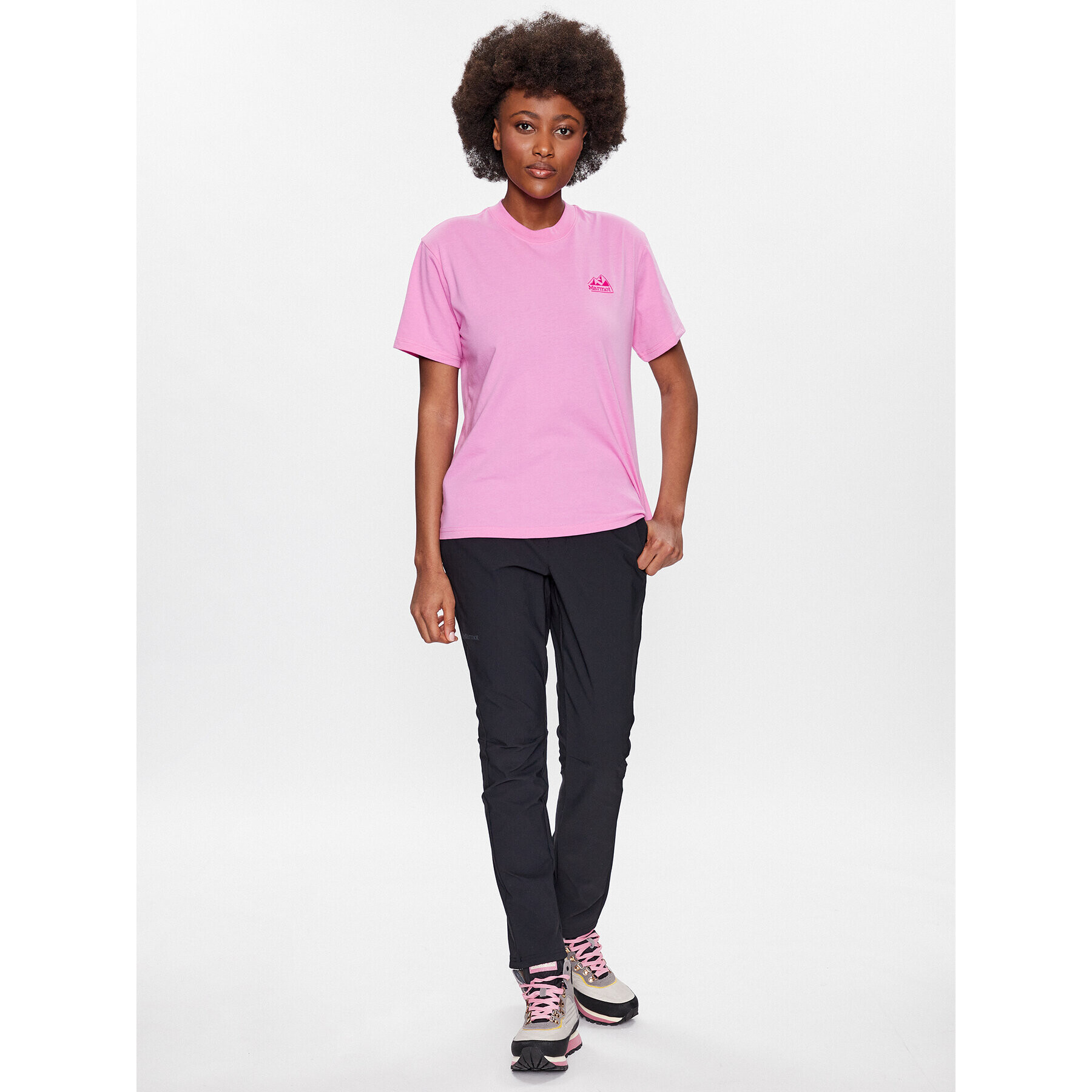 Marmot Тишърт Peaks Tee SS M14415 Розов Regular Fit - Pepit.bg