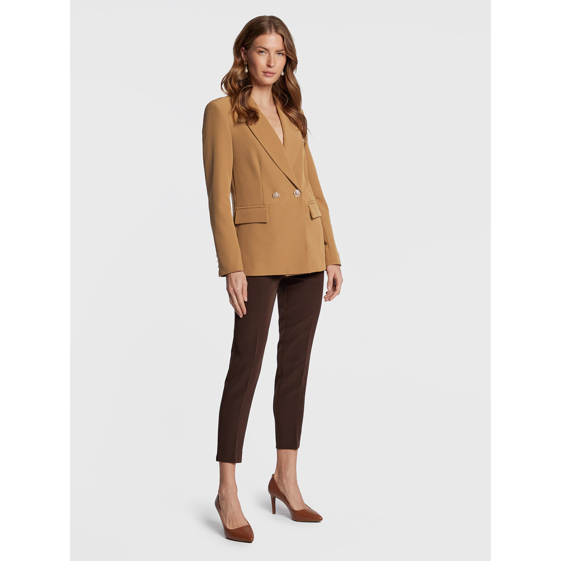 Maryley Блейзър 22IB104/41CA Бежов Slim Fit - Pepit.bg