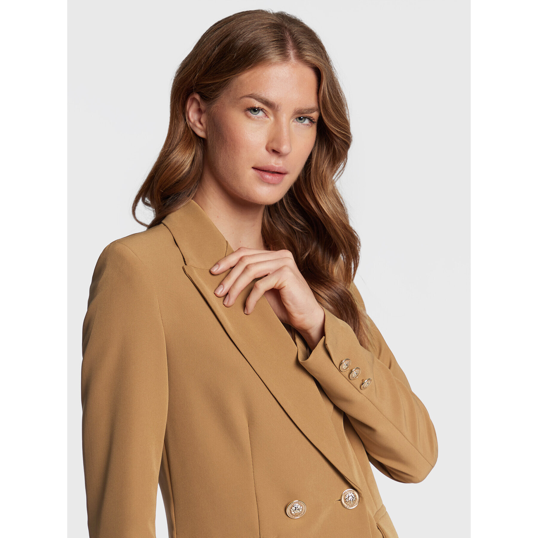 Maryley Блейзър 22IB104/41CA Бежов Slim Fit - Pepit.bg