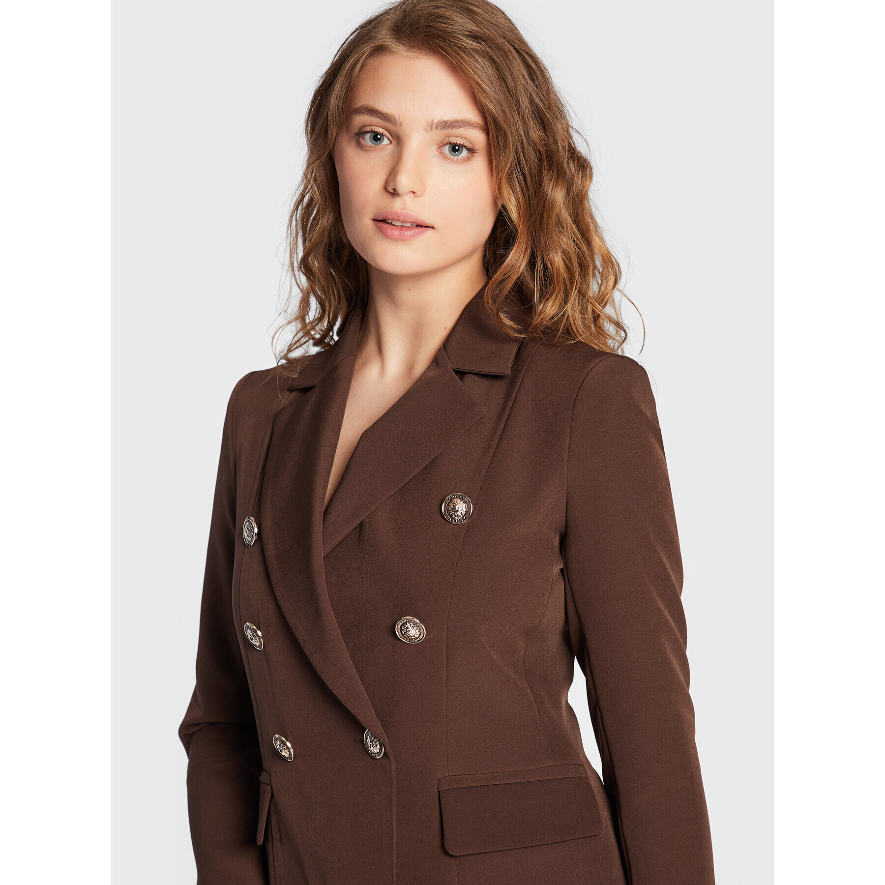 Maryley Блейзър 22IB139/41CI Кафяв Regular Fit - Pepit.bg