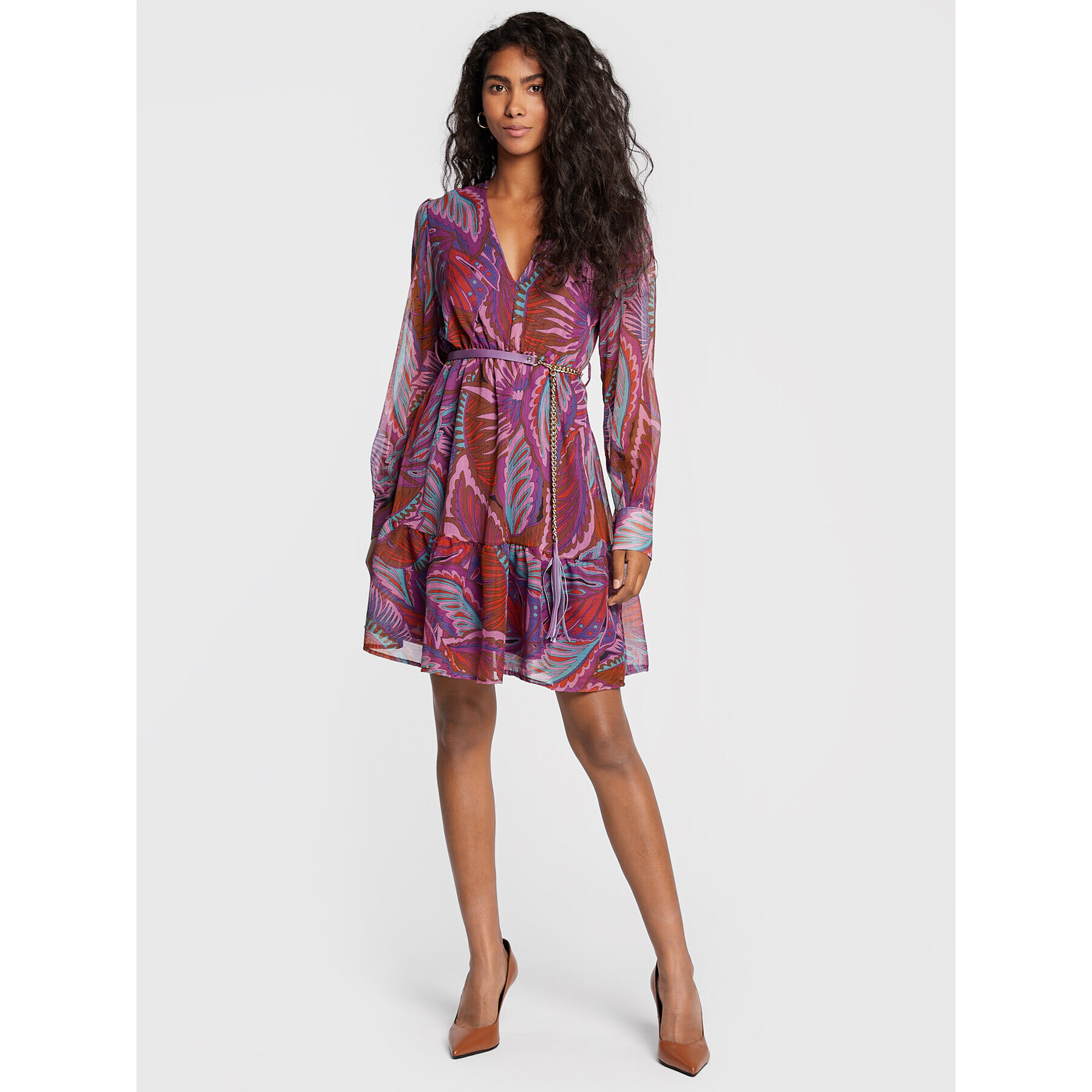 Maryley Ежедневна рокля 22IB305/14RO Виолетов Regular Fit - Pepit.bg