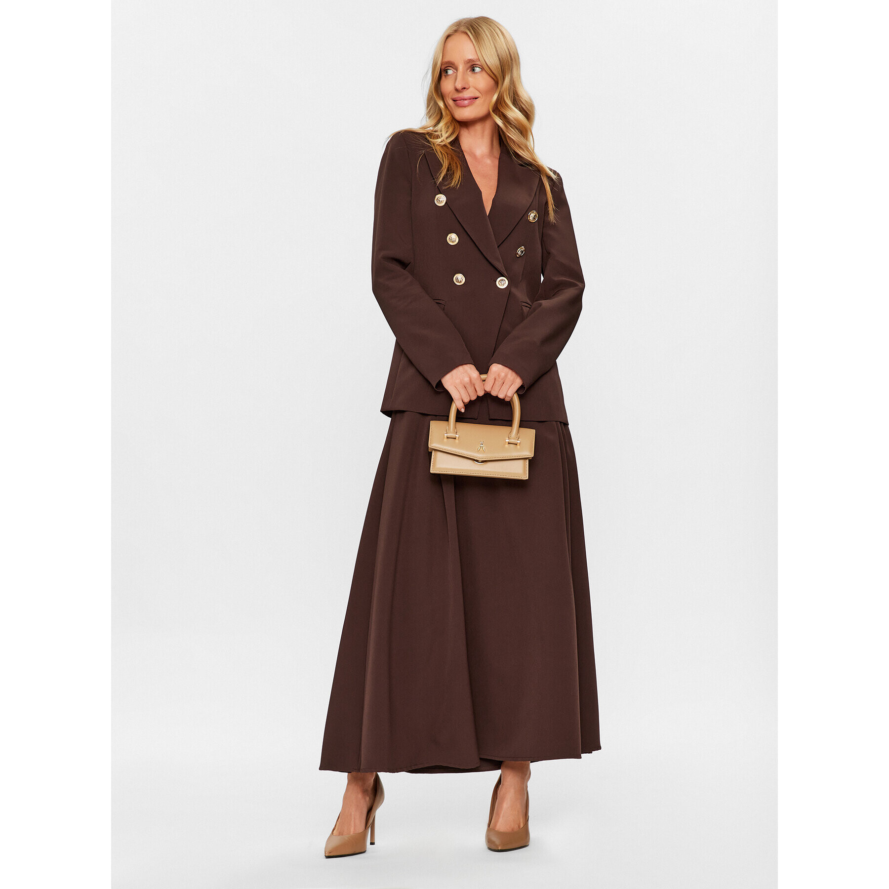 Maryley Макси пола 23IB702/41CO Кафяв Regular Fit - Pepit.bg