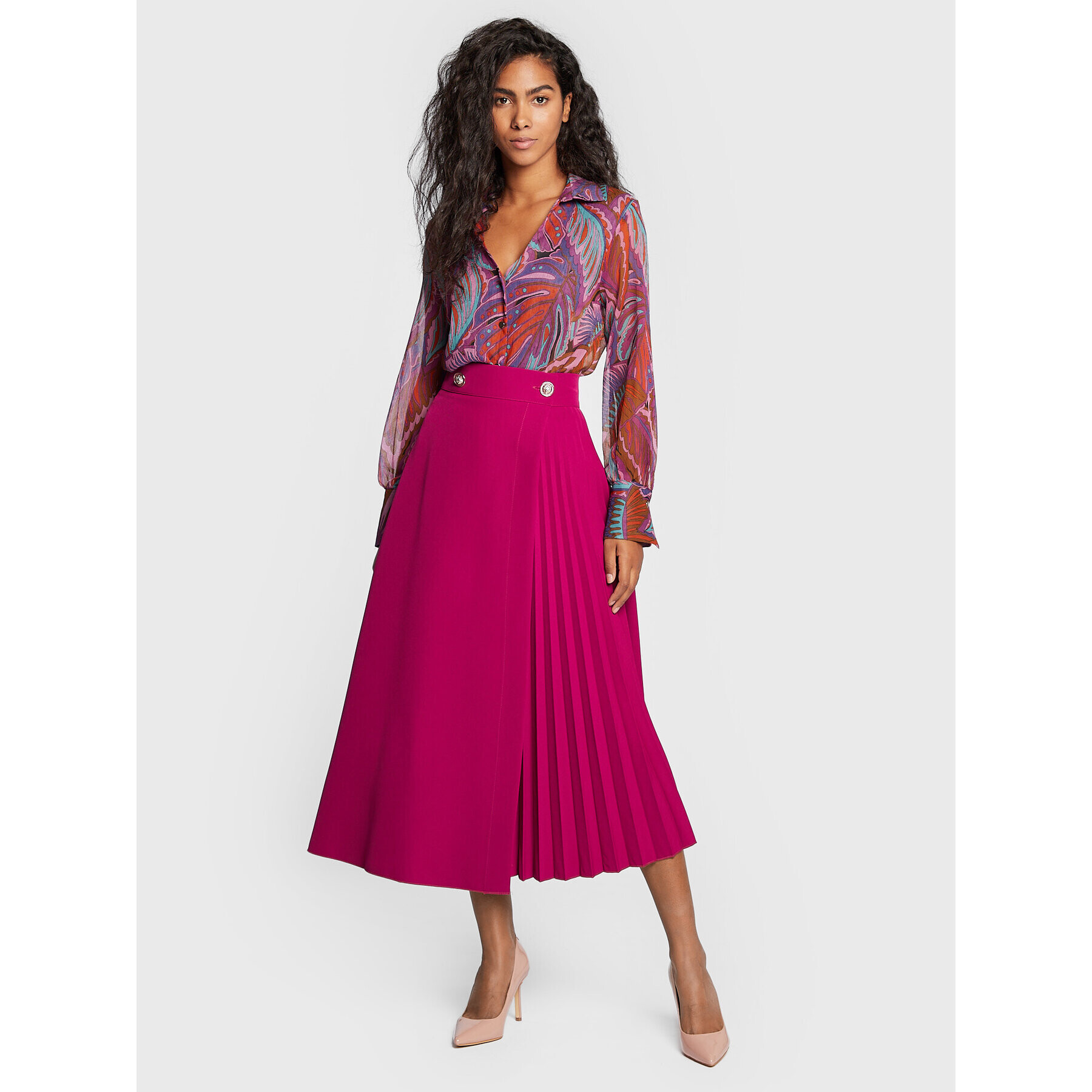 Maryley Пола тип трапец 22IB702/41CL Виолетов Regular Fit - Pepit.bg