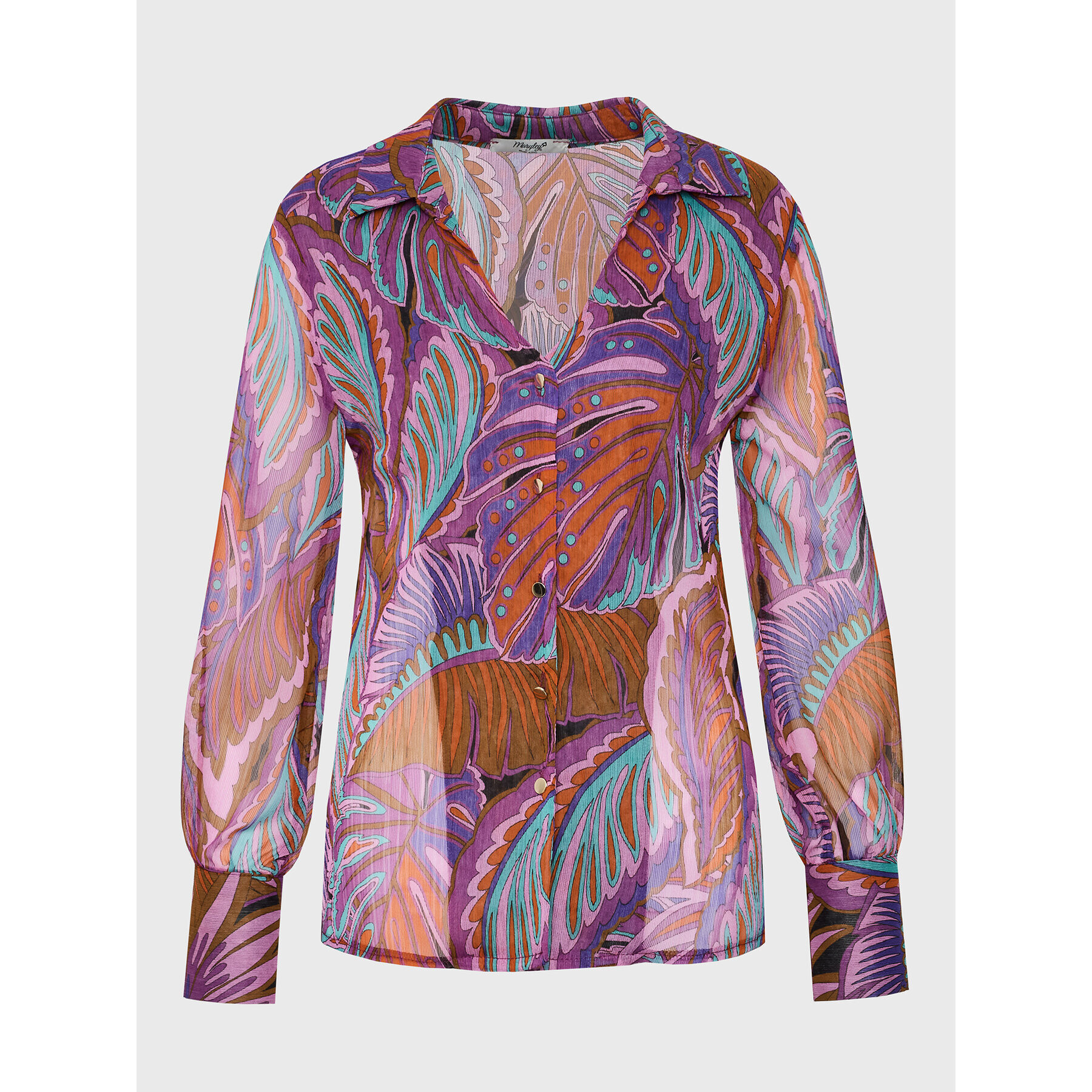 Maryley Риза 22IB022/14RO Виолетов Regular Fit - Pepit.bg