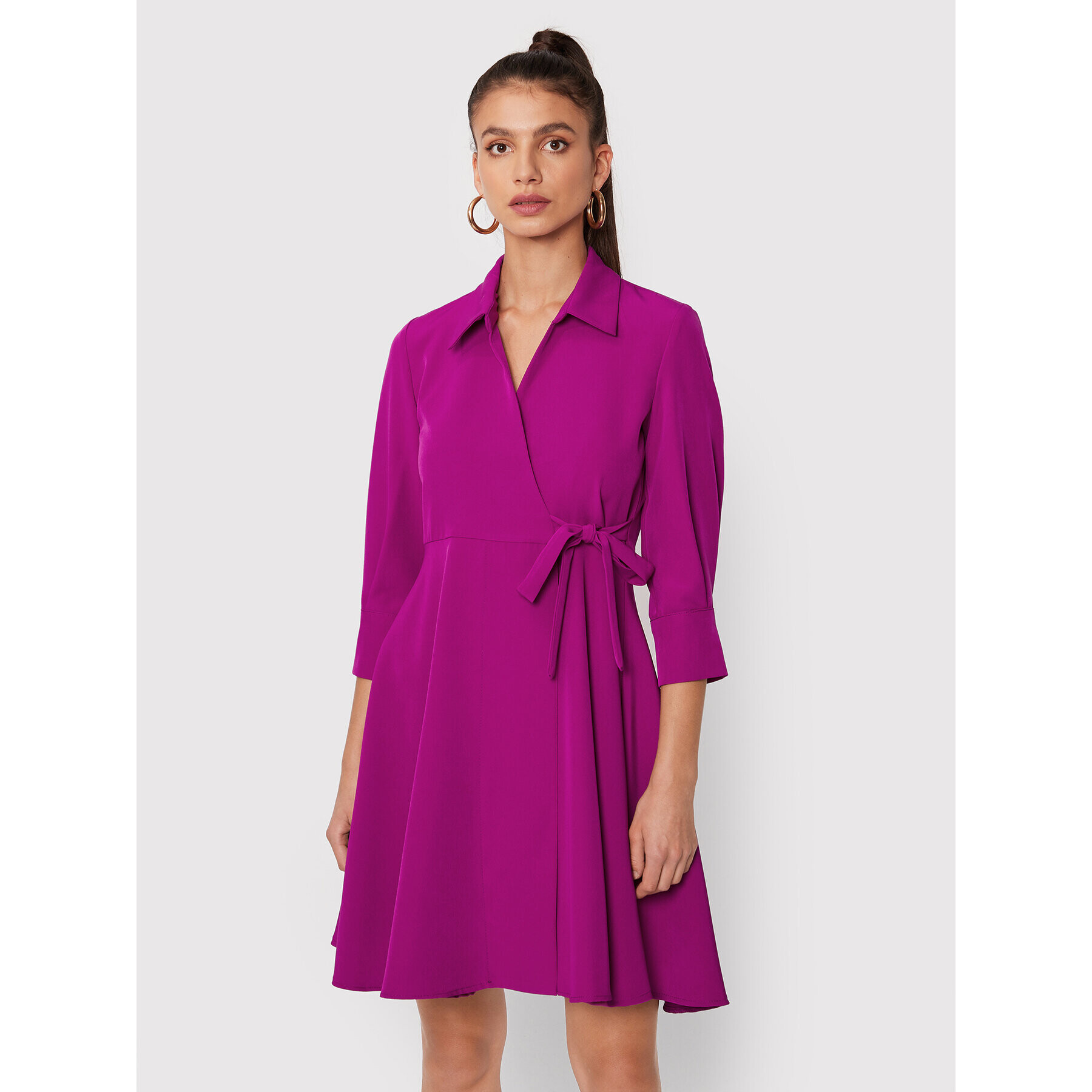 Maryley Рокля тип риза 22IB313/41CL Виолетов Regular Fit - Pepit.bg