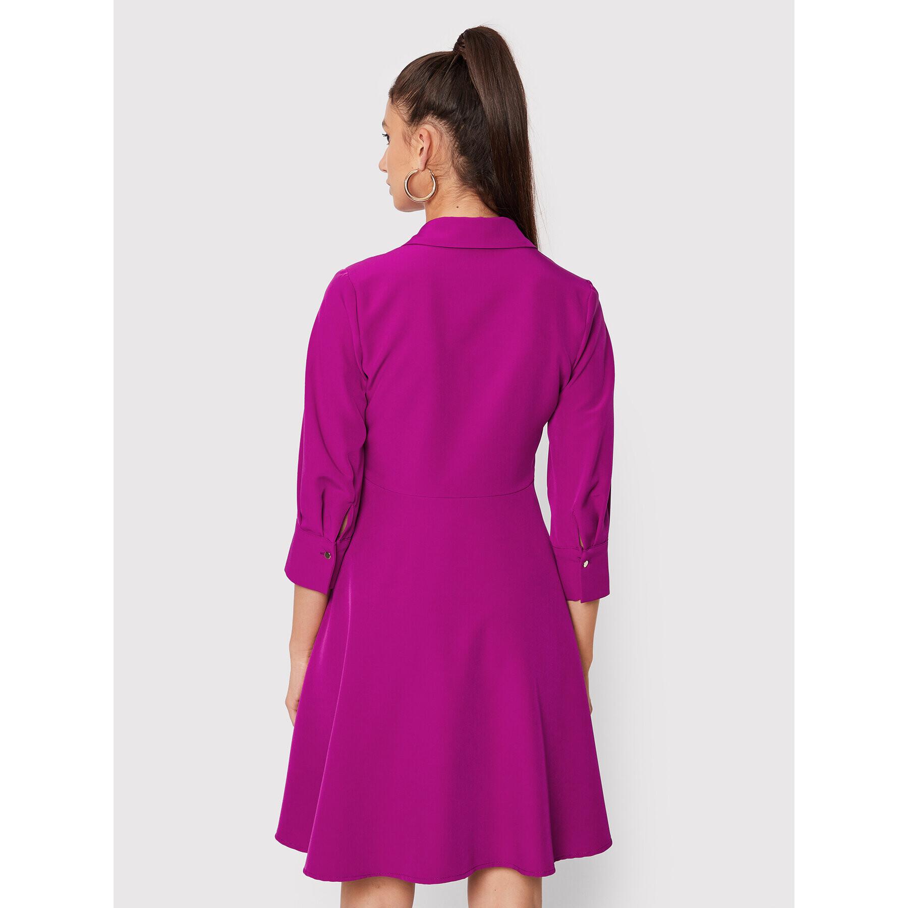 Maryley Рокля тип риза 22IB313/41CL Виолетов Regular Fit - Pepit.bg