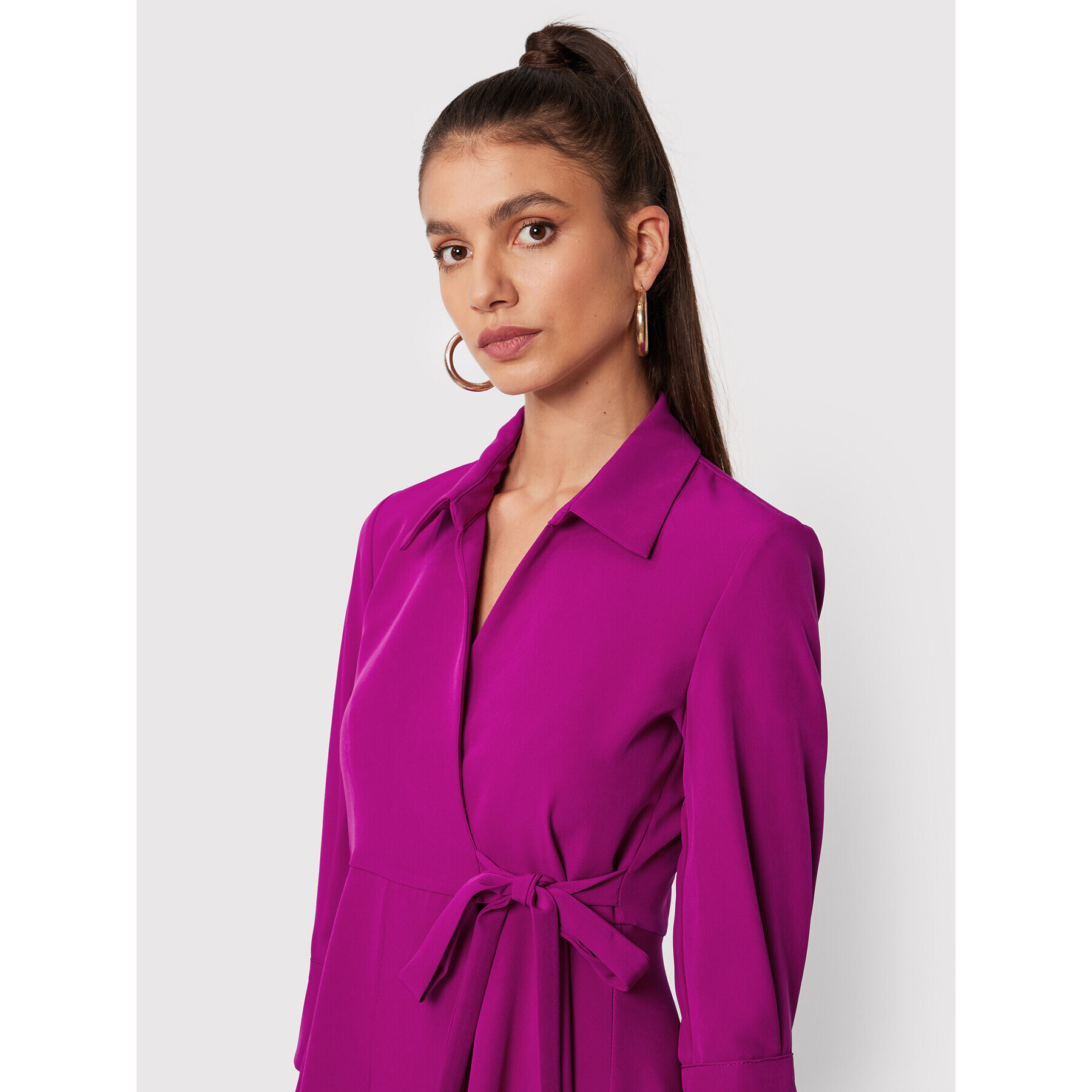 Maryley Рокля тип риза 22IB313/41CL Виолетов Regular Fit - Pepit.bg