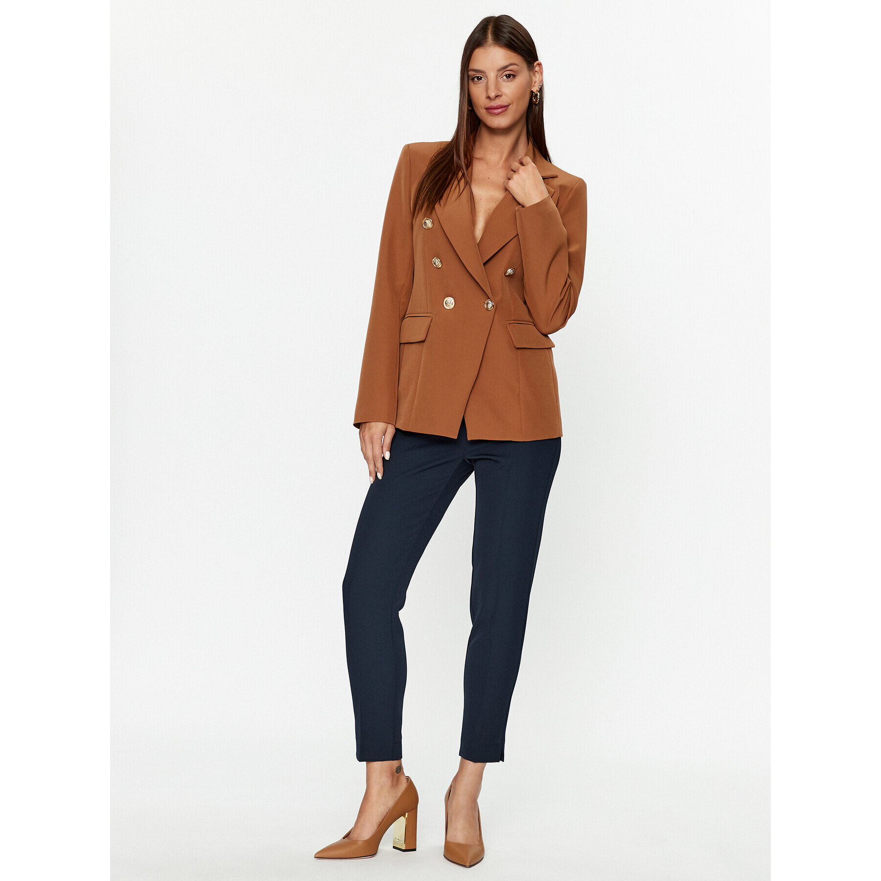 Maryley Сако 23IB139/41AL Кафяв Regular Fit - Pepit.bg