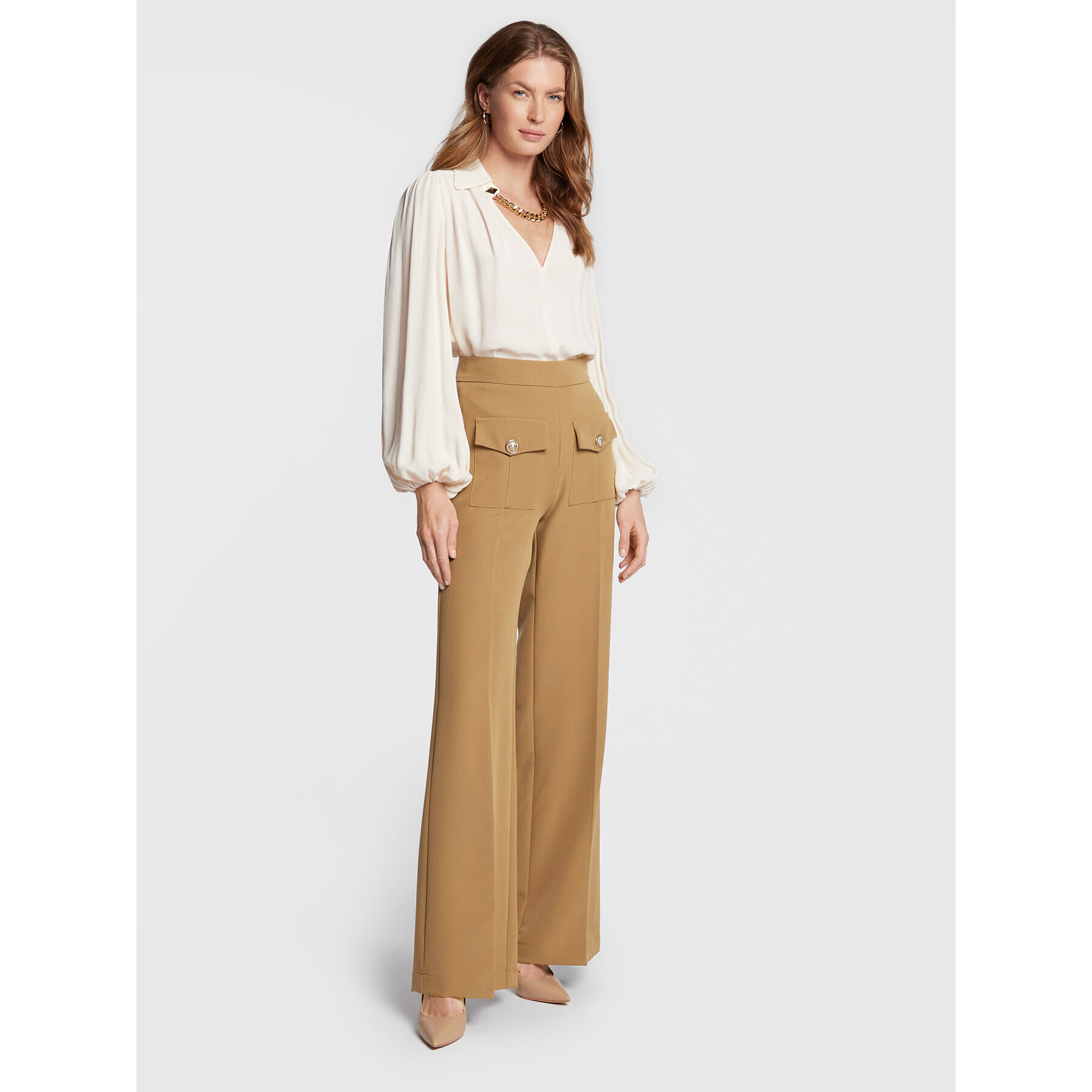 Maryley Текстилни панталони 22IB512/41CA Кафяв Regular Fit - Pepit.bg