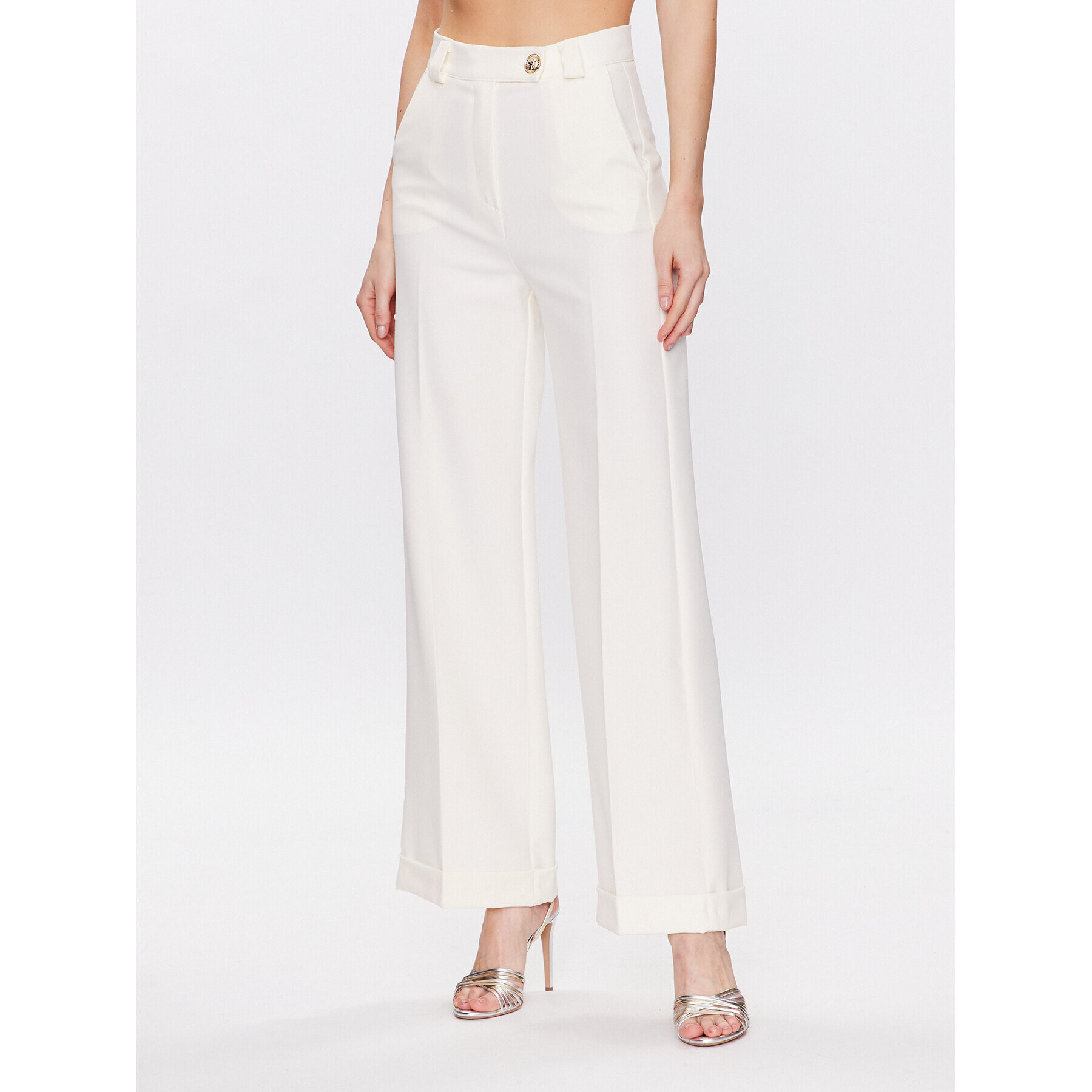 Maryley Текстилни панталони 23EB511/M12 Екрю Regular Fit - Pepit.bg